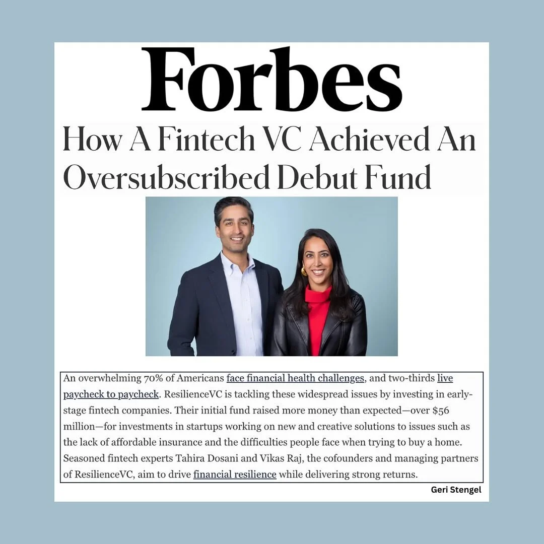Yep, @resiliencevc did that! 💪 Shoutout to our clients @whattahirasees and @vikasraj1 for championing financial resilience in a time when we need it most, as 70% of Americans are facing financial challenges. A huge thank you to @stengel.geri at @for