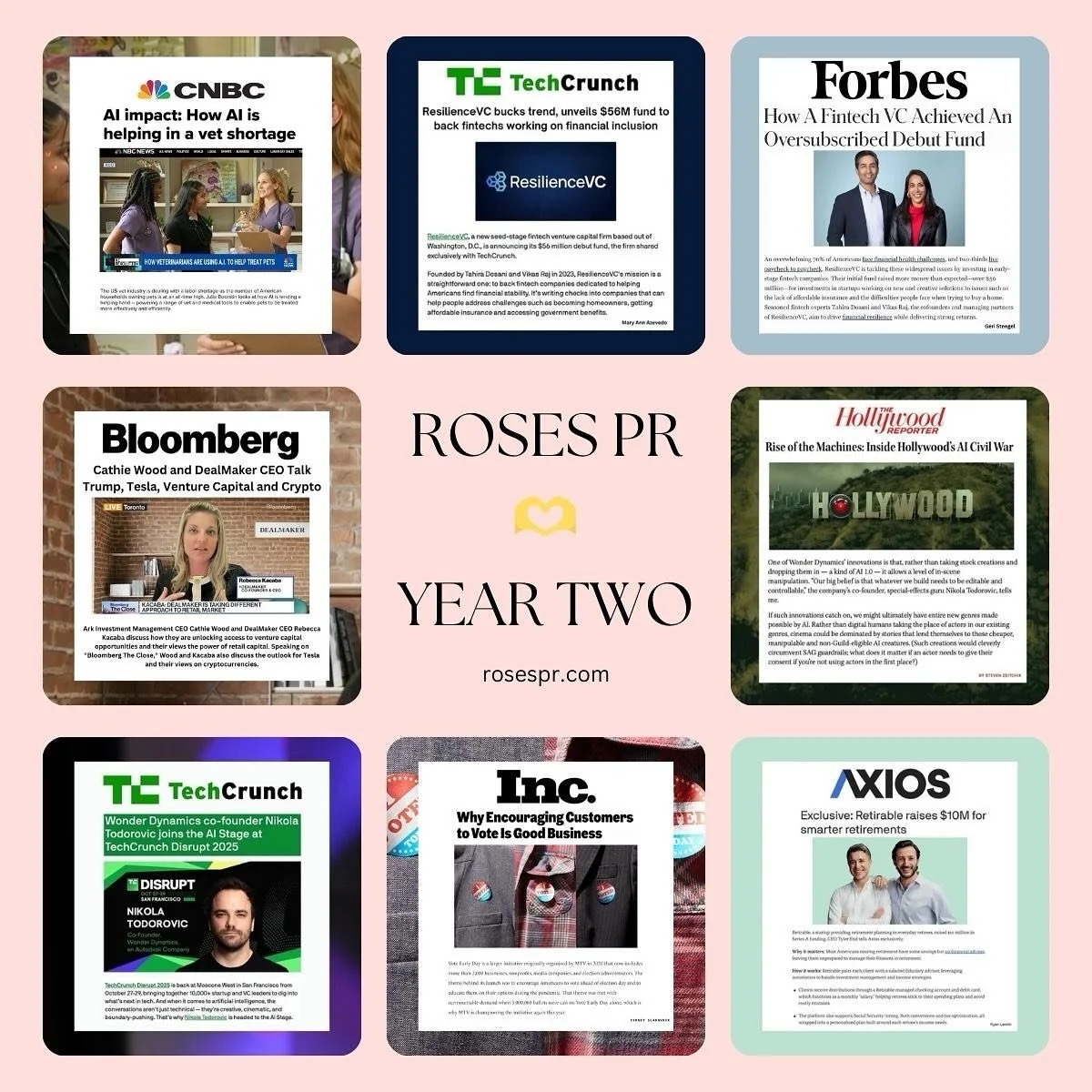 Year 2️⃣ of Roses PR 🌹📢

So grateful for our clients and the stories we get to tell &hearts;️