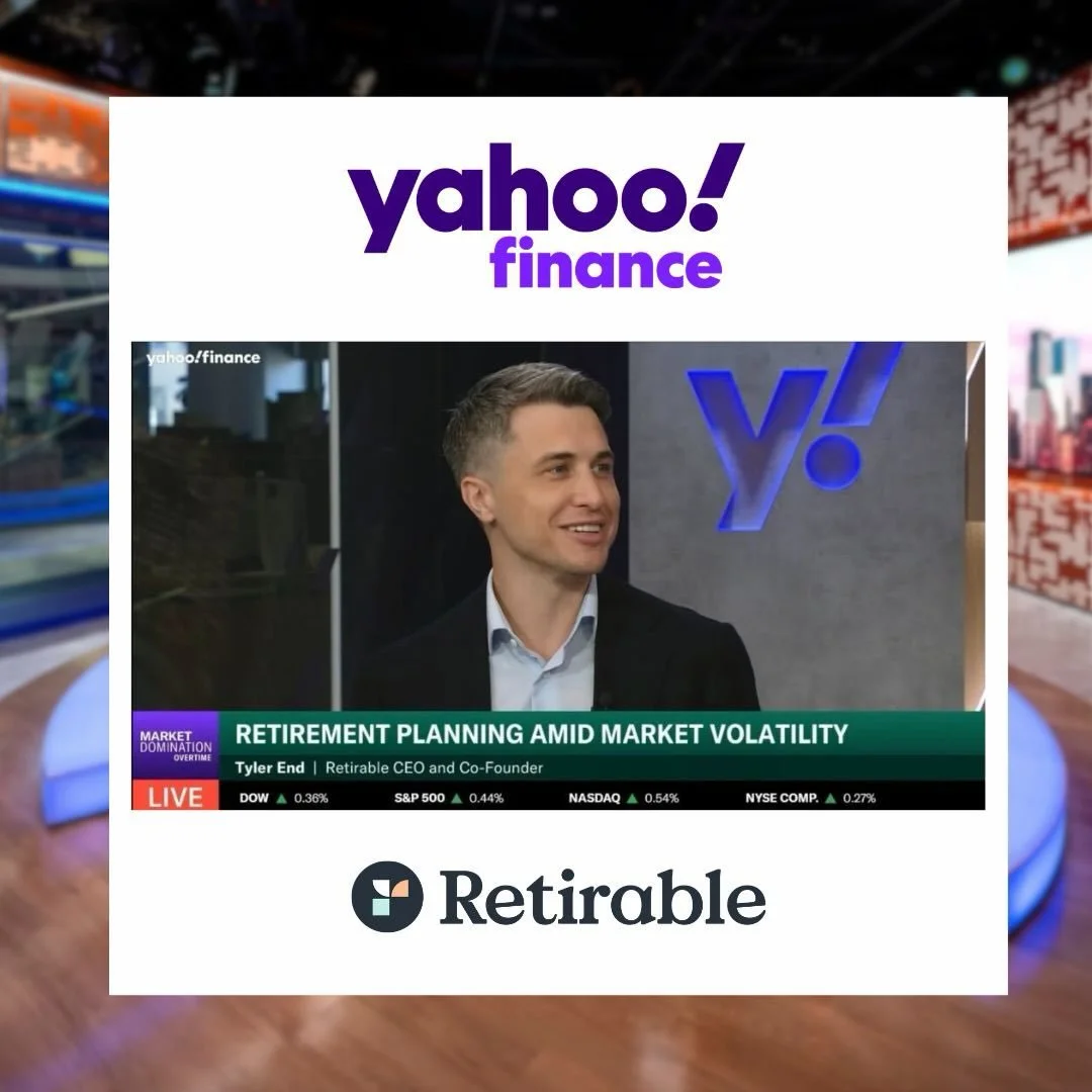 So incredibly proud of Tyler End, CEO &amp; Co-Founder of @retirableco , for his in-studio appearance on @yahoofinance Live this week 📈

Tyler joined the show to break down what today&rsquo;s market volatility and rising cost of living mean for reti