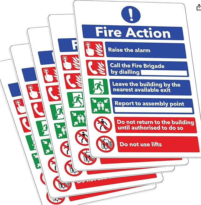 fire action sign