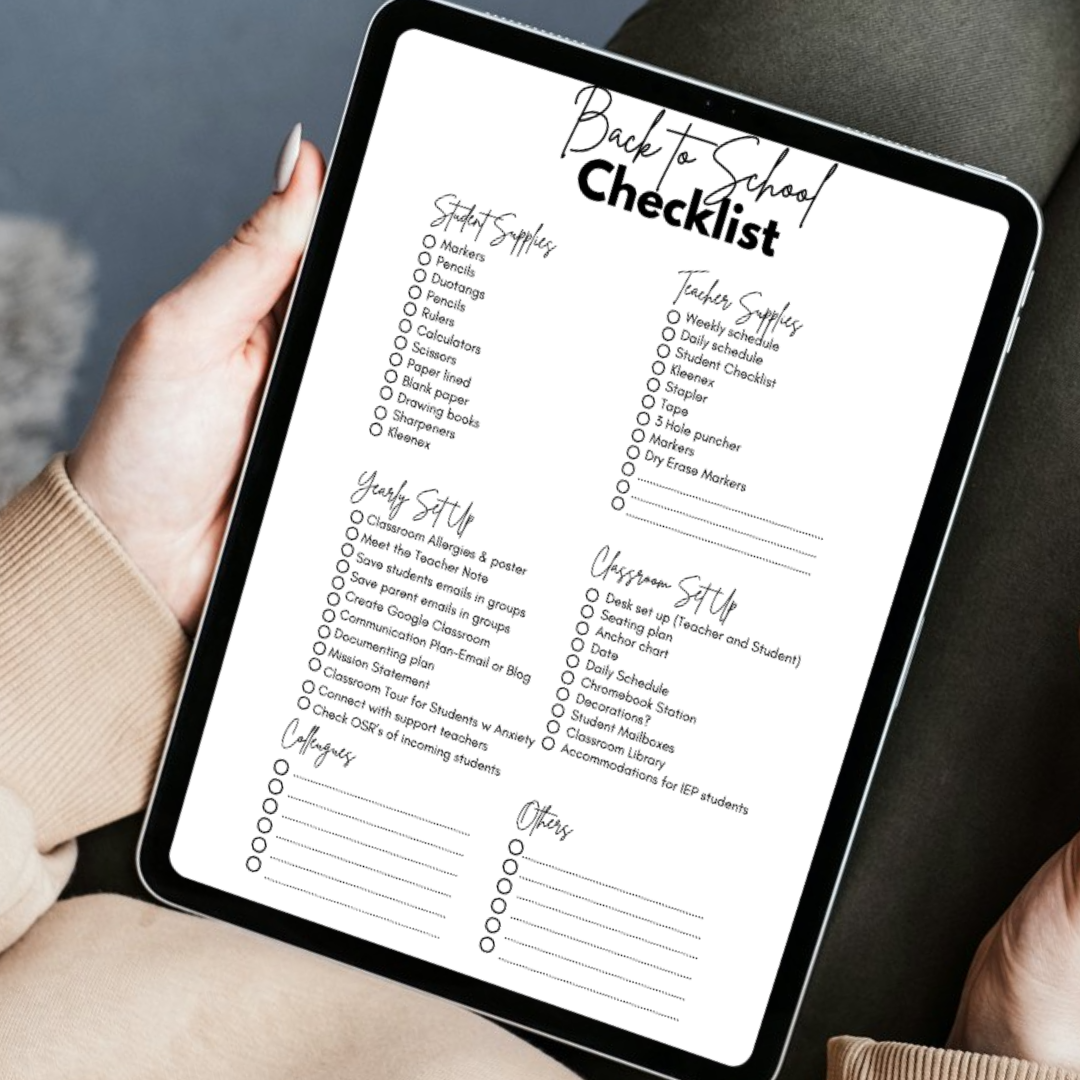 Back to School Checklist
