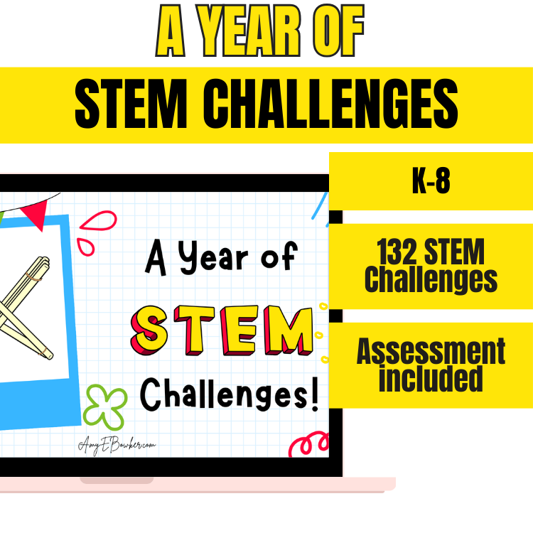 A Year of STEM Challenges | Monthly Prompts by Grade & Topic