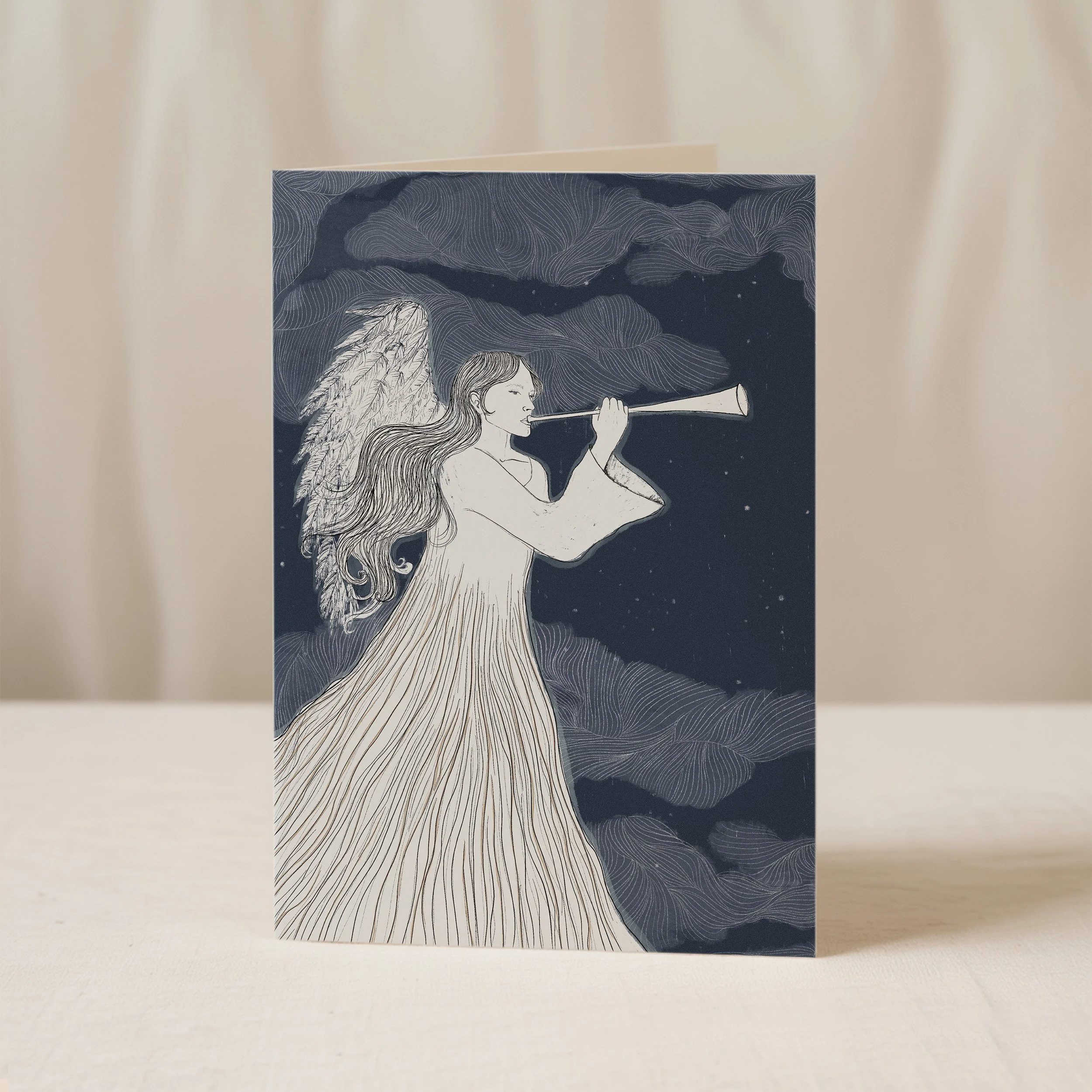 (Pack of 10) Angel Christmas Cards