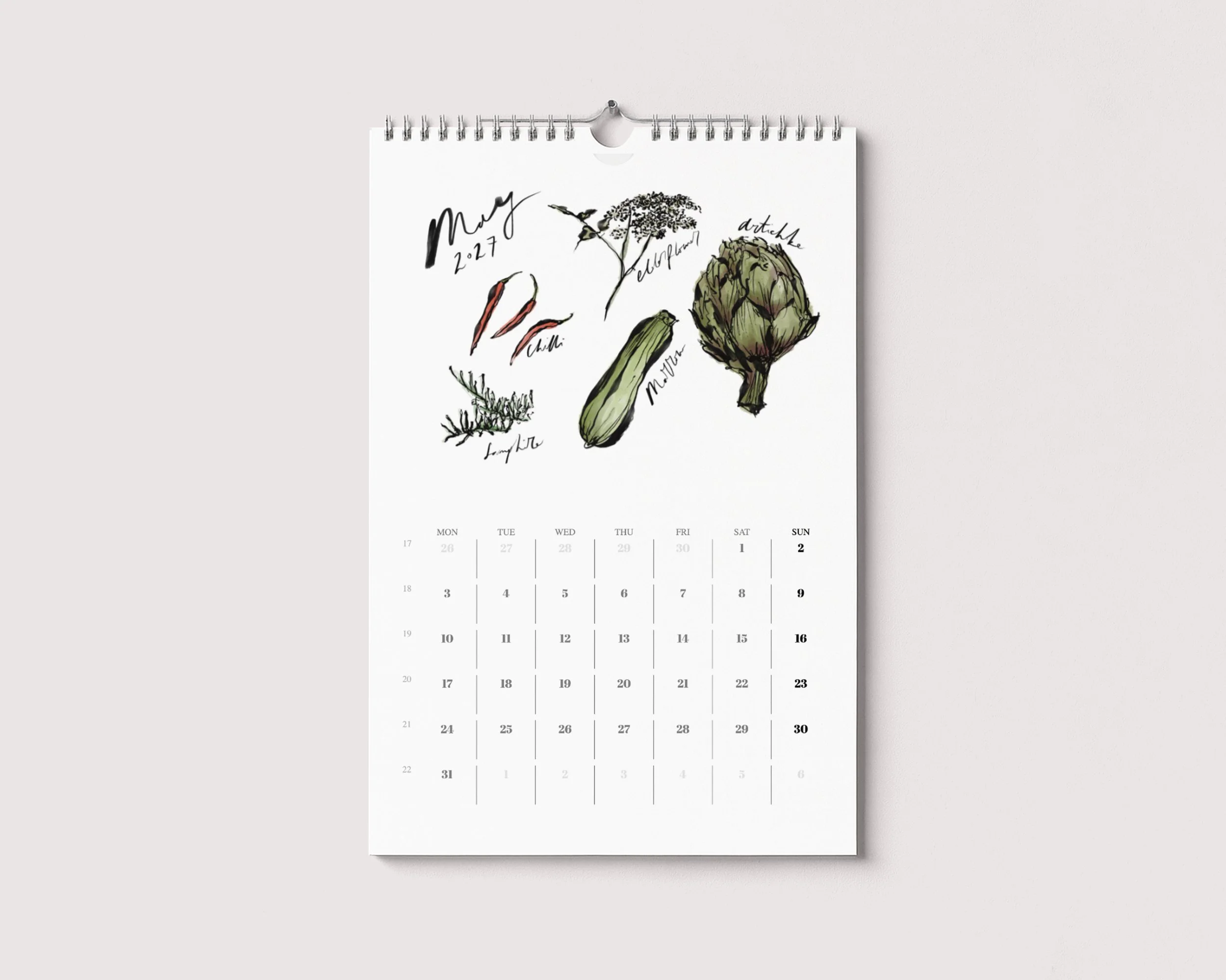 2027 Seasonal Fruit & Veg Calendar