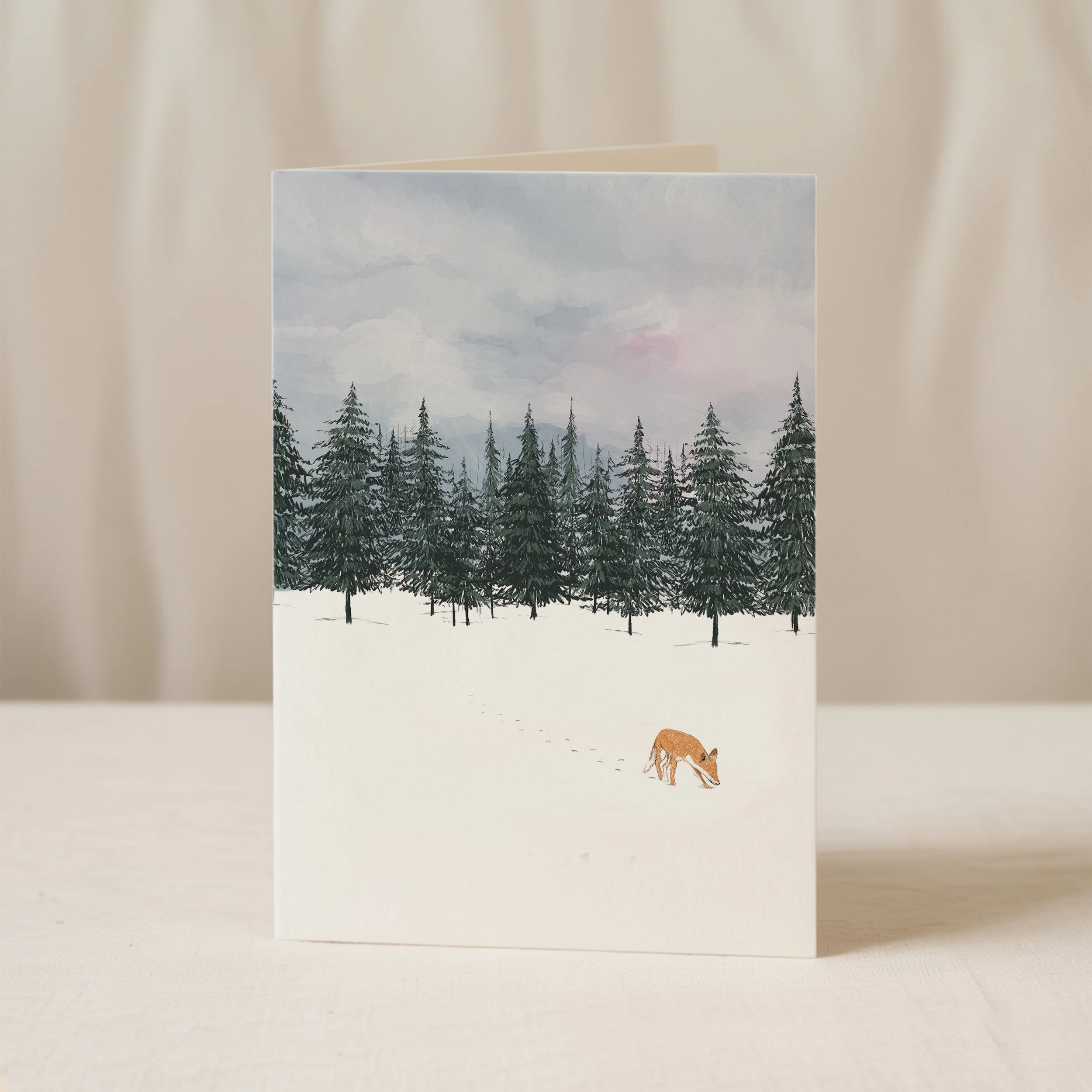 (Pack of 10) Fox Christmas Cards