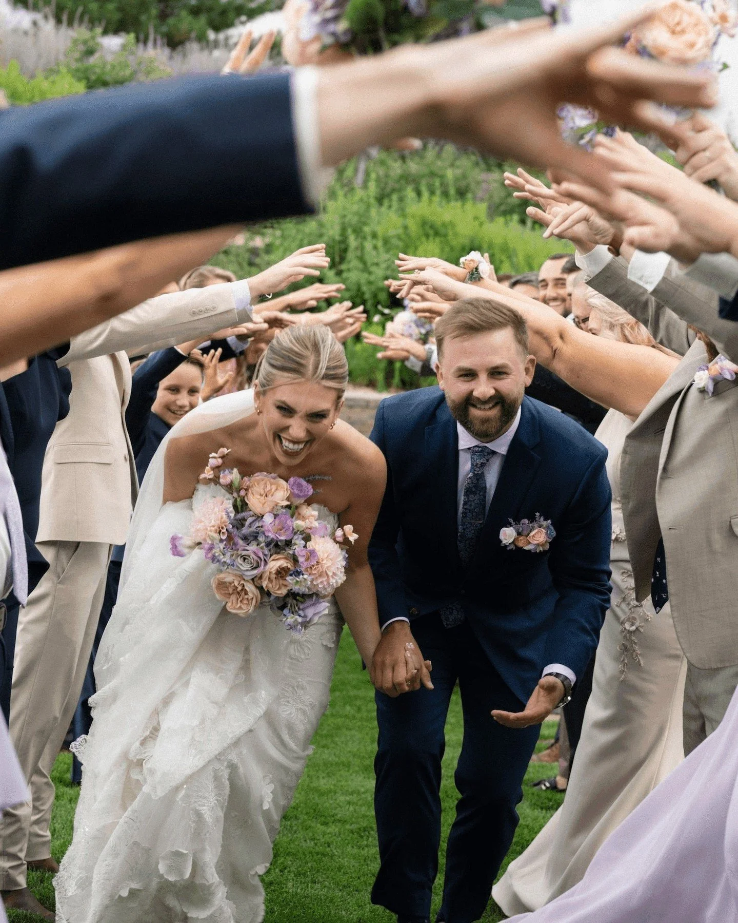 Annmarie + Ryan 🤍 8.16.25
Soft peaches, pinks, and purples everywhere&mdash;romantic and playful all at once. 
And yes&hellip; the beverage burros were adorable 🐴 ✨️