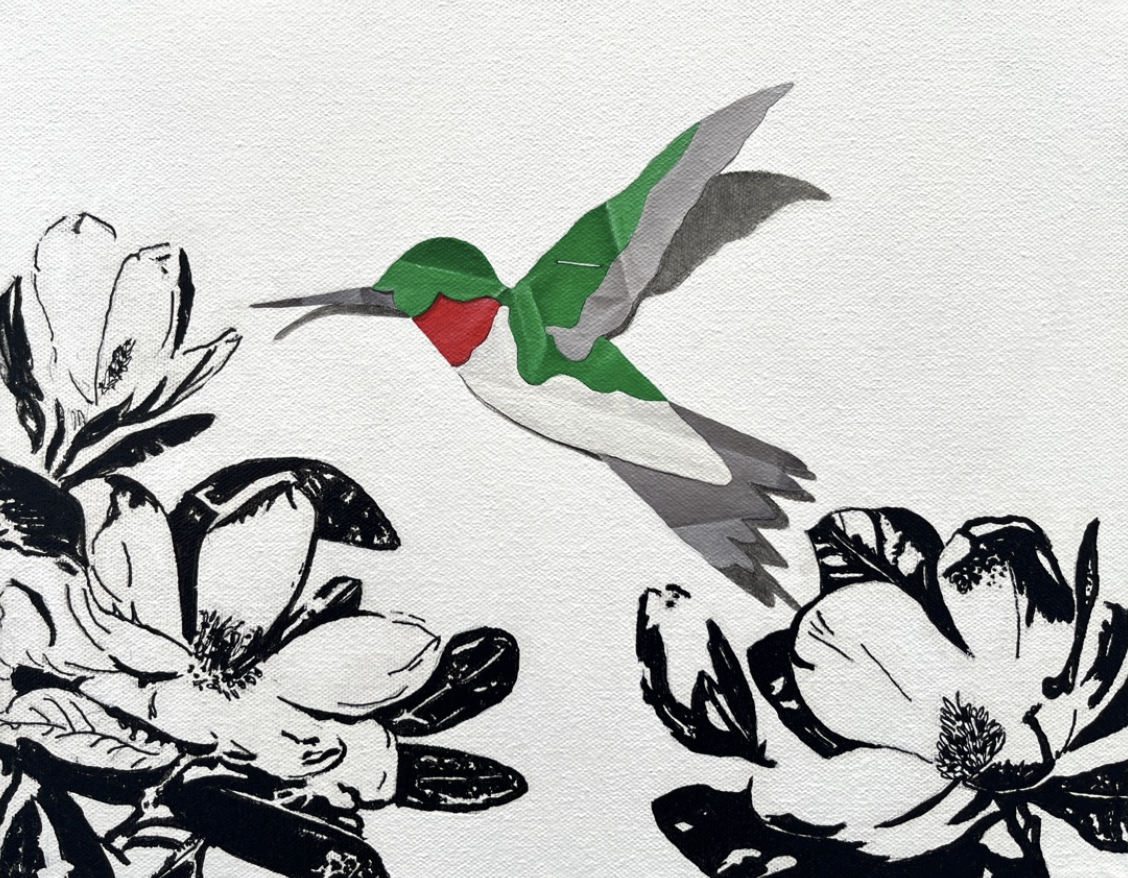 Ruby Throated Hummingbird among Magnolia Blossoms,.png