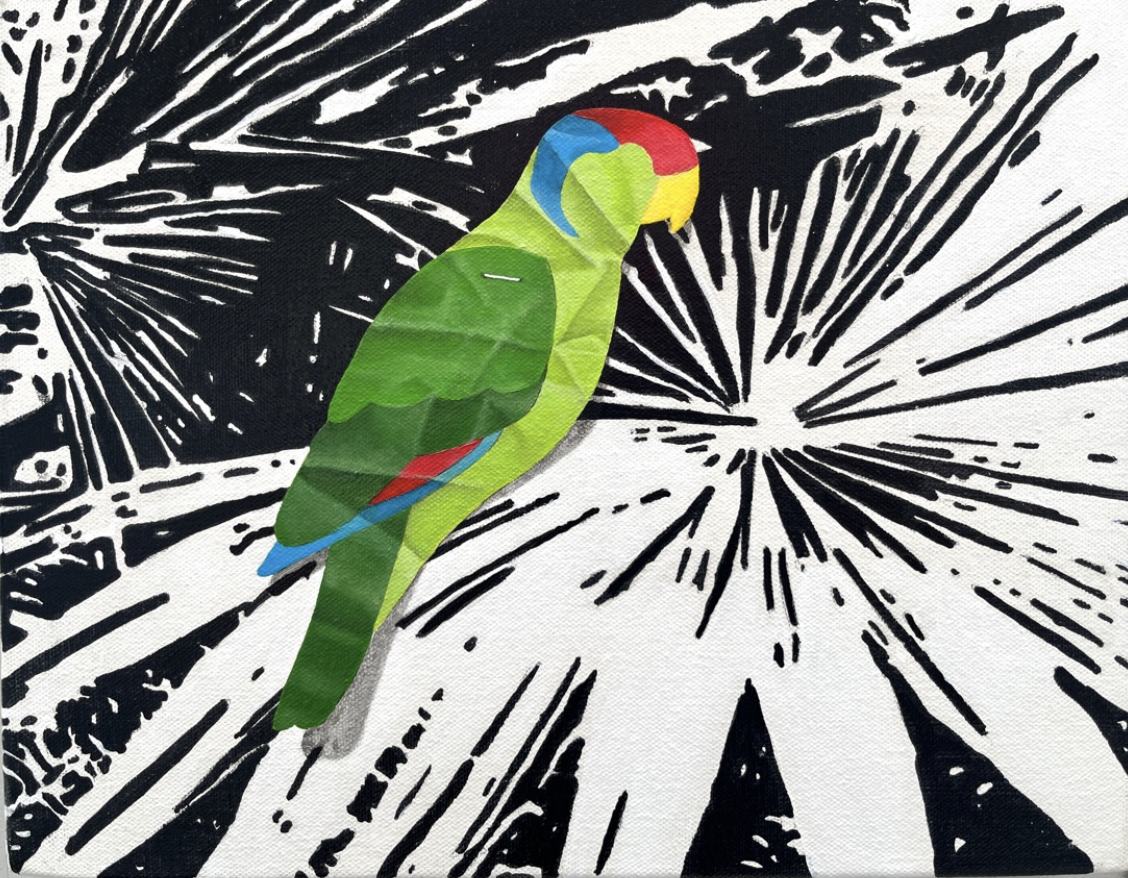 Red-crowned Parrot on Sabal Palm Tree.png