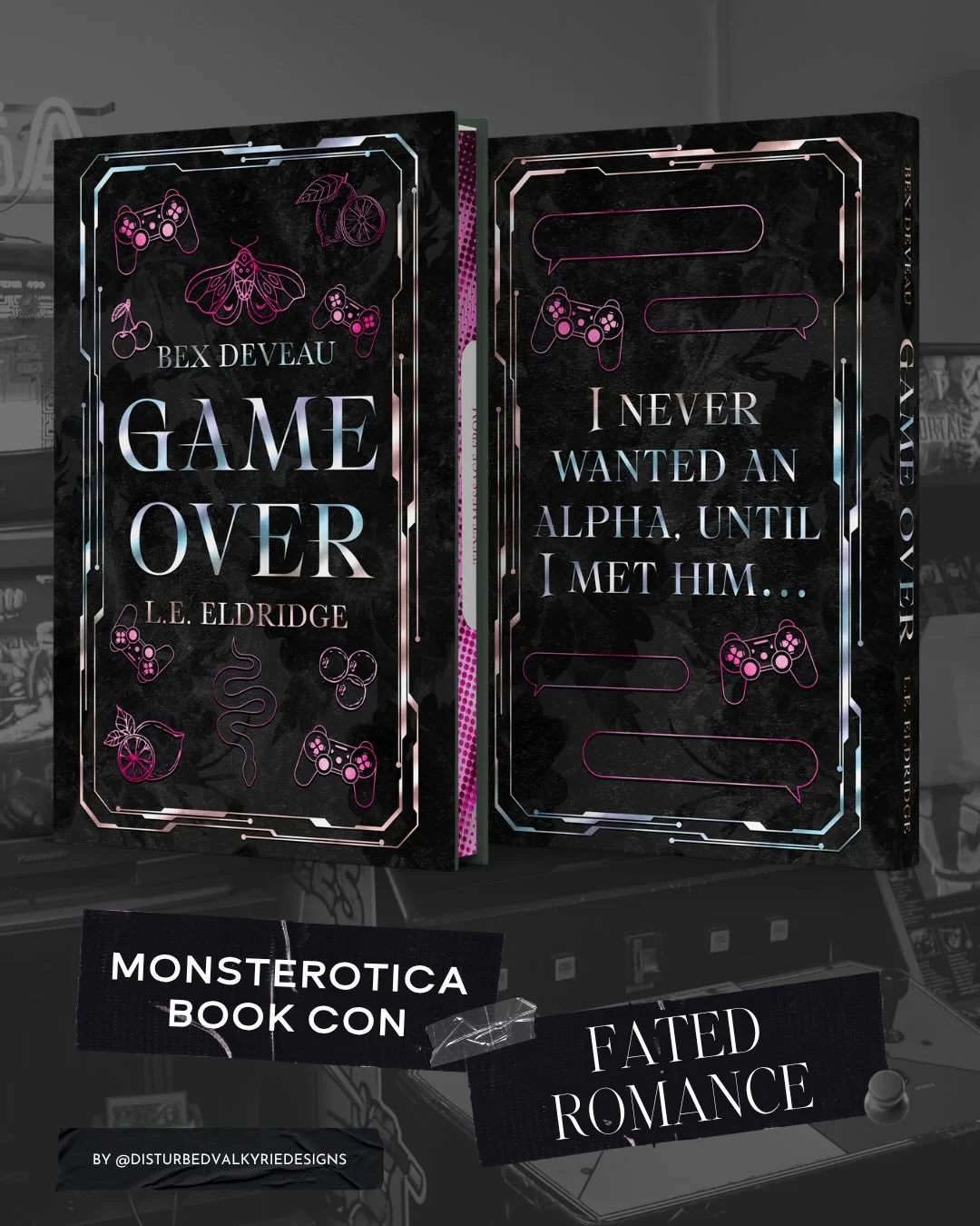 Exclusive @fatedromance Book Box Cover Reveal for @monsteroticabookcon &mdash; Featuring @morallygrayreads &amp; @authorbexdeveau &mdash; 'Game Over' 🕹️

&bull;&bull;&bull;

Lol, so you know how in my last post, I said it was Monstererotica book con