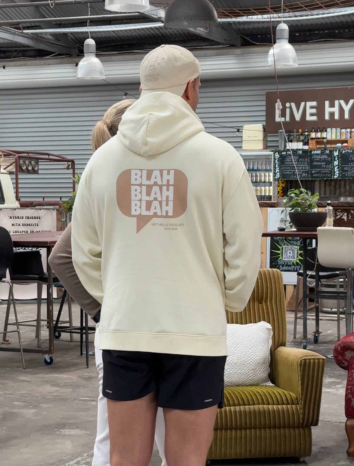 Hey Hello Hoodie Butter
