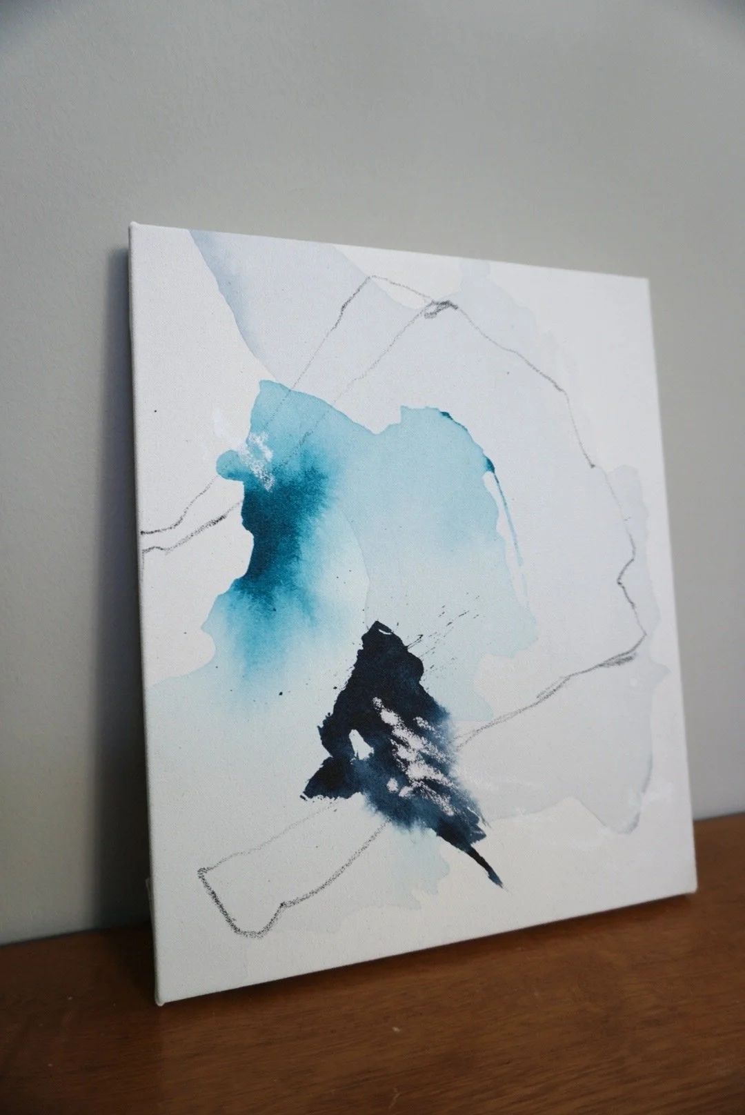 Tranquil Blue Abstract Canvas Wall Art