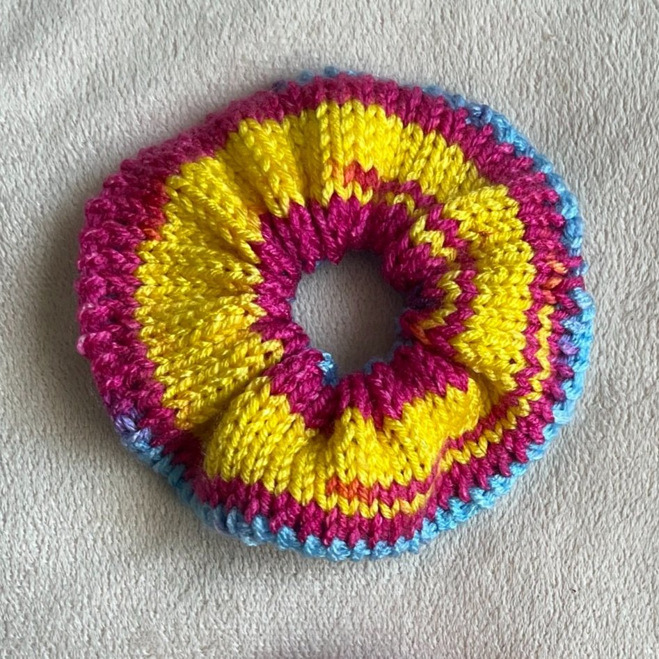 Pan Pride Knitted Scrunchie