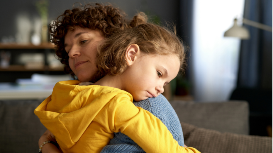 mother conforting her child