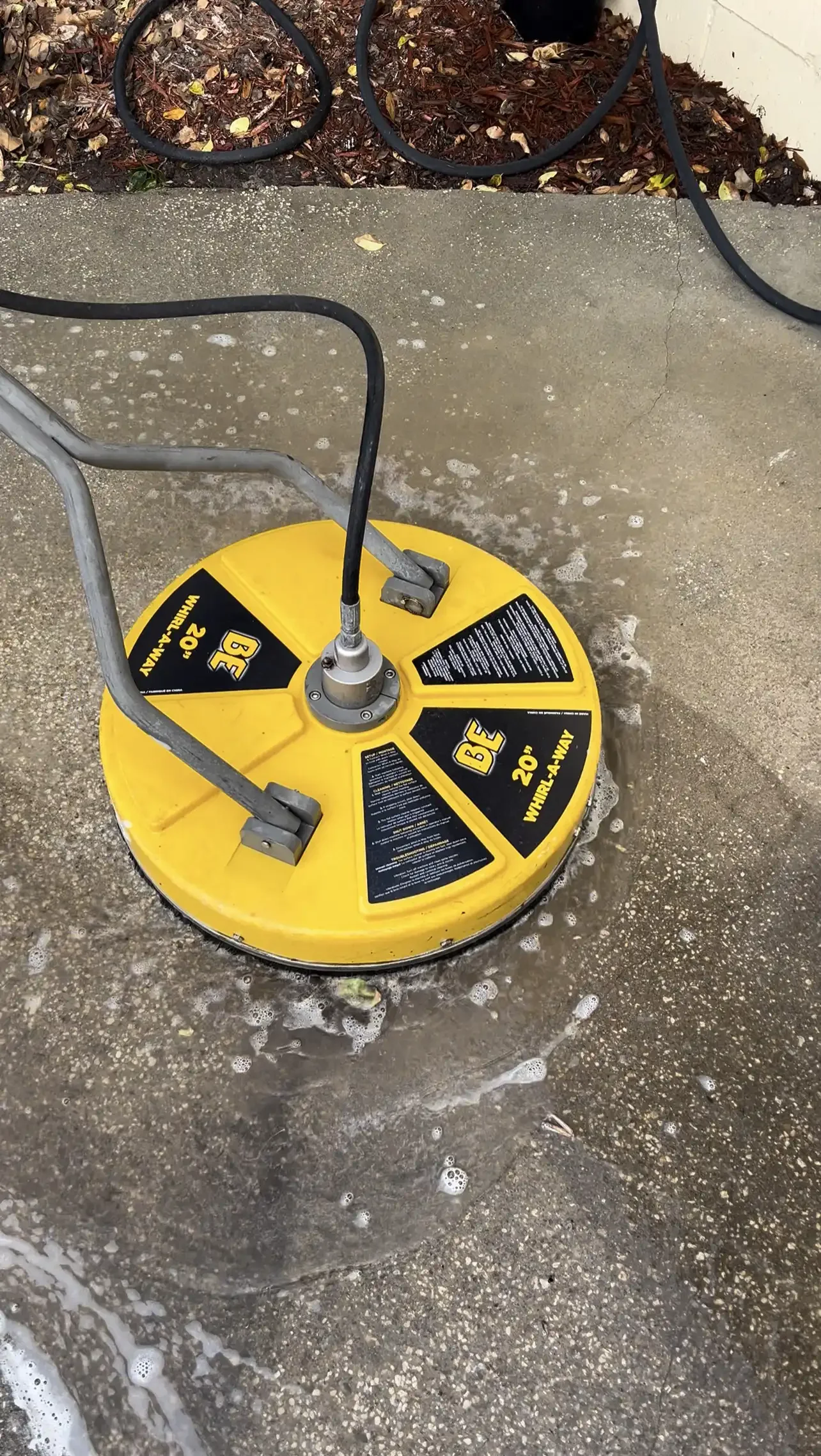 Pressure washing an orlando sidewalk