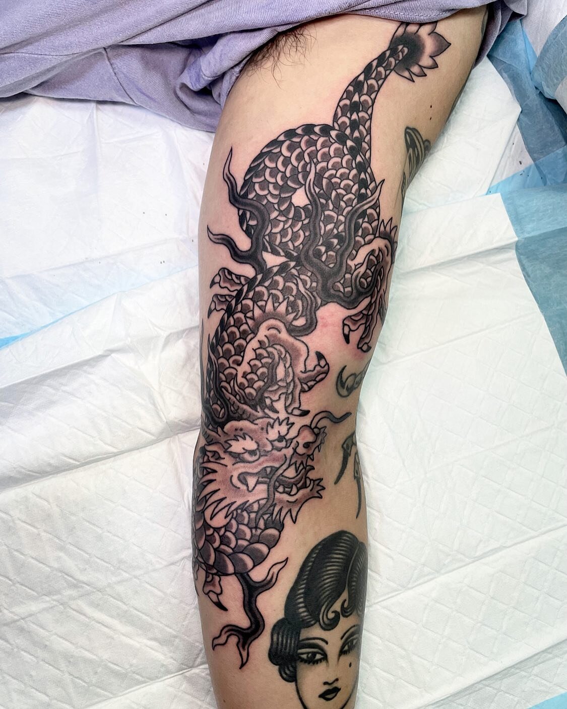 Dragon on the inner arm for Saul, loved making this one for you! Taking bookings @wa.ink.tattoo