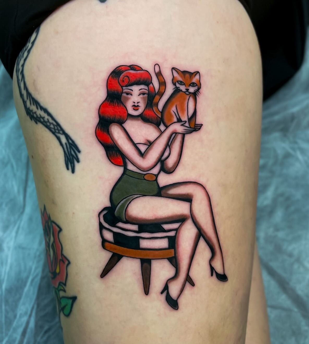 Just a gal and her cat, thanks again Rachel β
β β
made at @wa.ink.tattoo