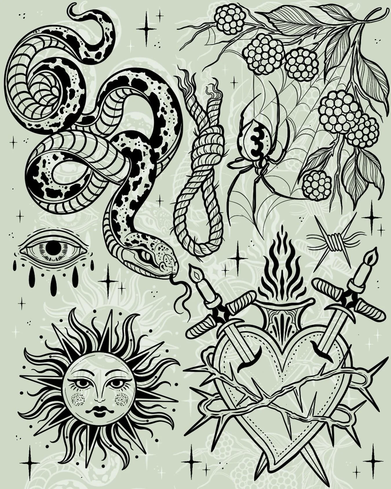 β¨FLASHβ¨ More flash available to book at @wa.ink.tattoo π€ drop me a DM/ email hayliefarrell@icloud.com with a rough size and placement βΊοΈ like one but want it slightly different? No problem custom work is available too π