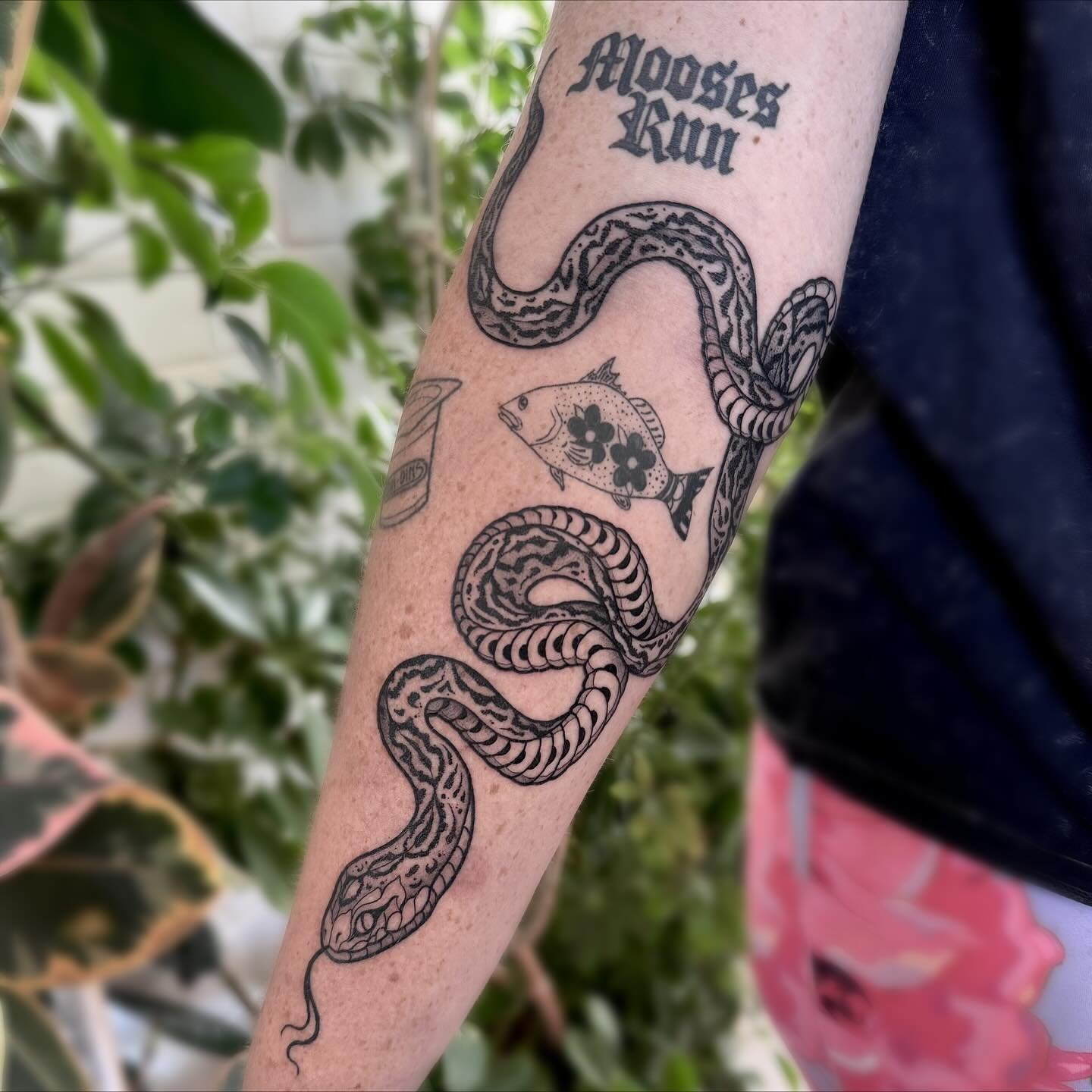Love tattooing snakes 🐍🖤 thank you Ella enjoy your travels ✨ DM to get booked in :) 
Located 📍 @wa.ink.tattoo