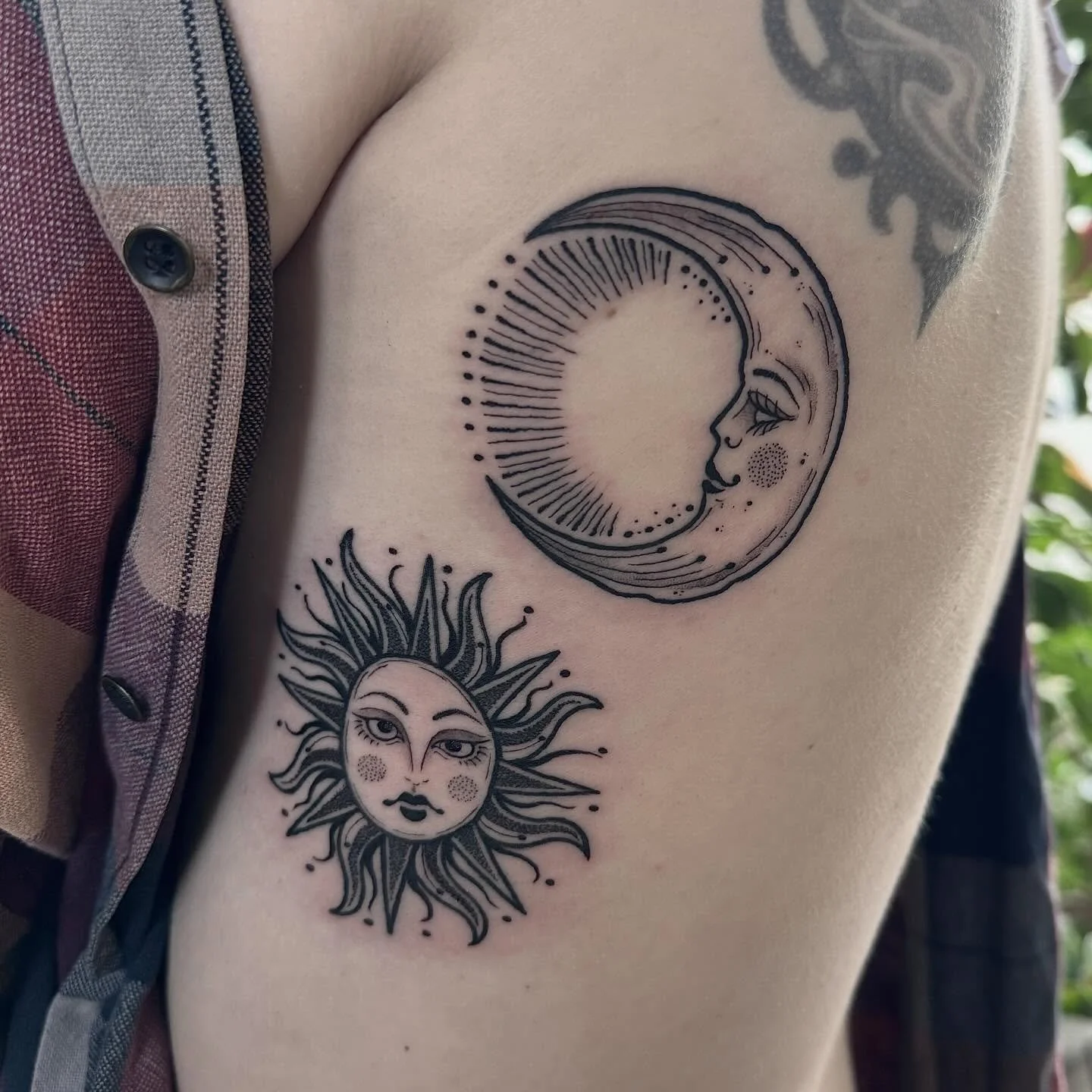 Sun &amp; Moon 🌙 thank you Tamara 🖤 
DM to book in
Located 📍 @wa.ink.tattoo