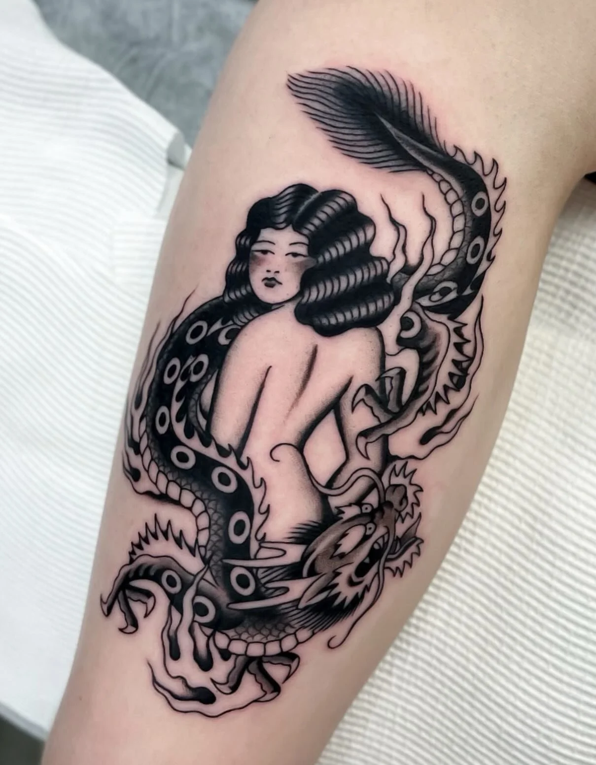 Dragon lady today for Jade, thank you again!! ★ ☆ ★ Made at @wa.ink.tattoo