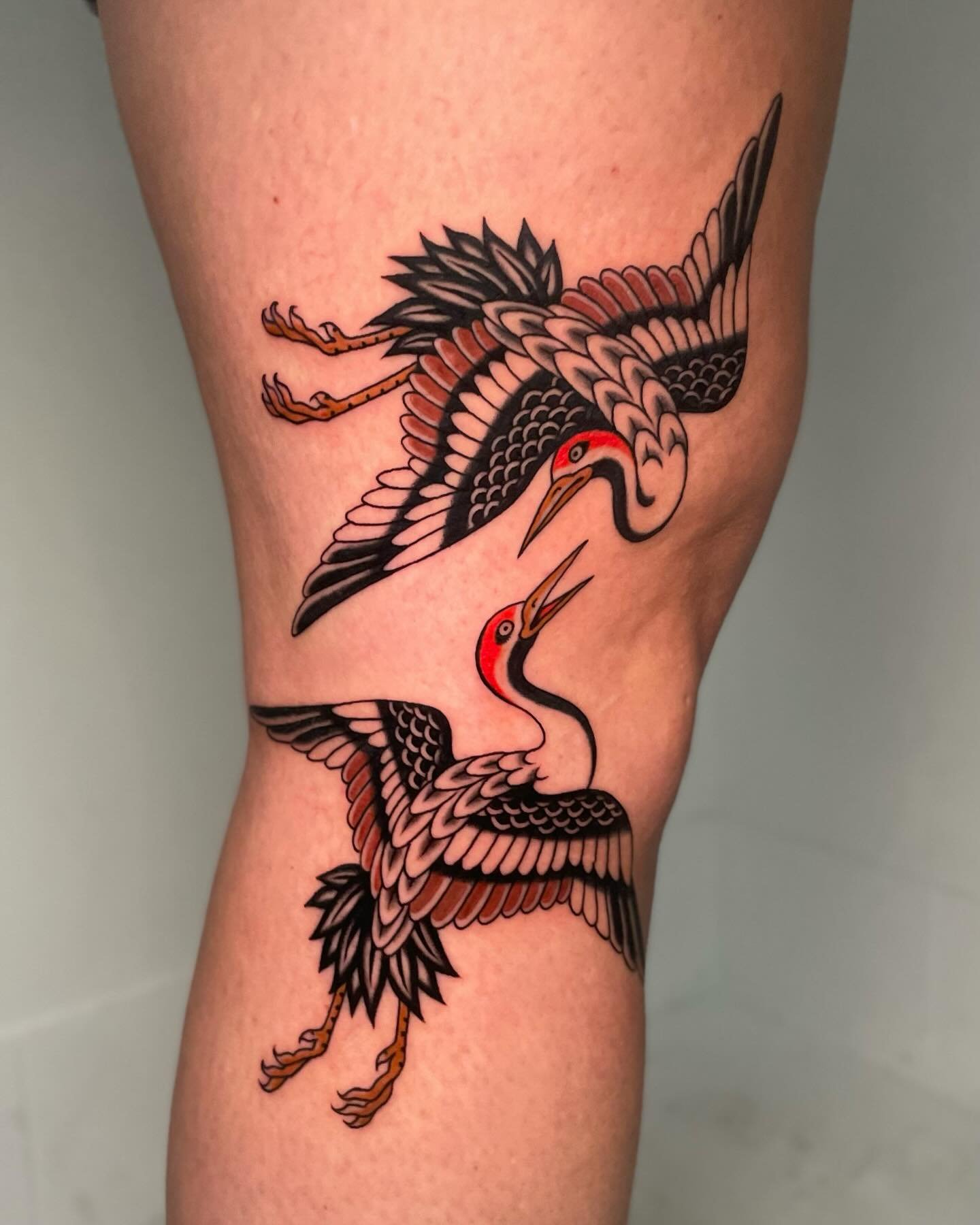 Cranes for Stef, thank you again! ★ ☆ ★ Made today at @wa.ink.tattoo
