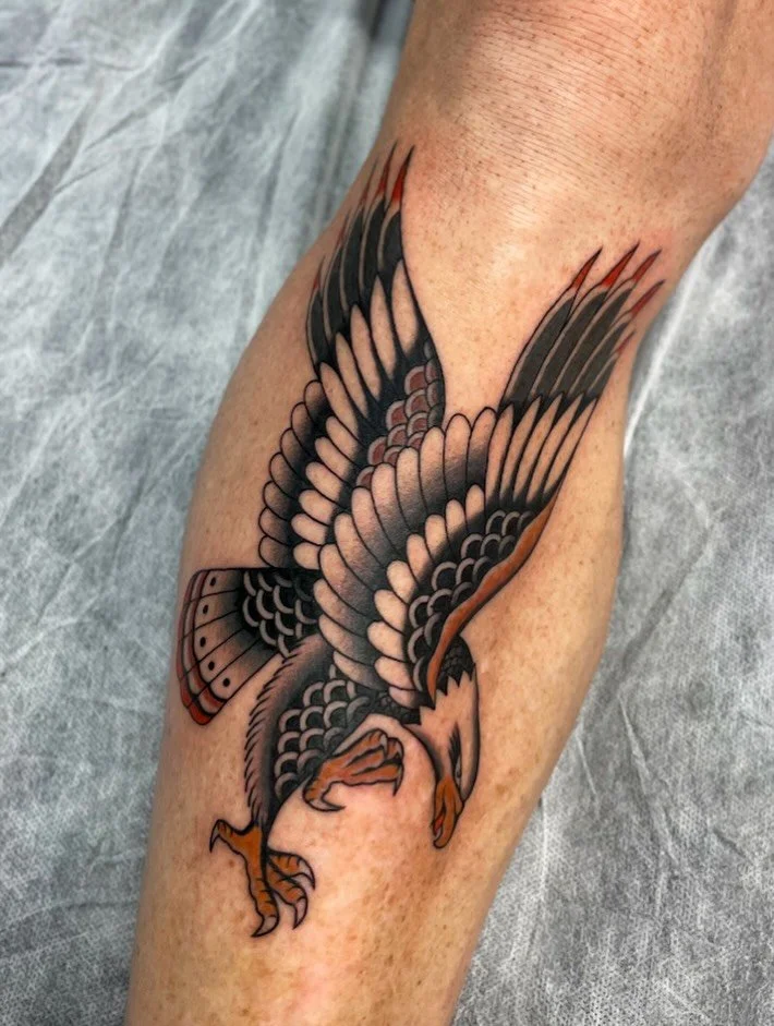 Eagle from last week for Peter, thank you again! ★ ☆ ★ Made at @wa.ink.tattoo