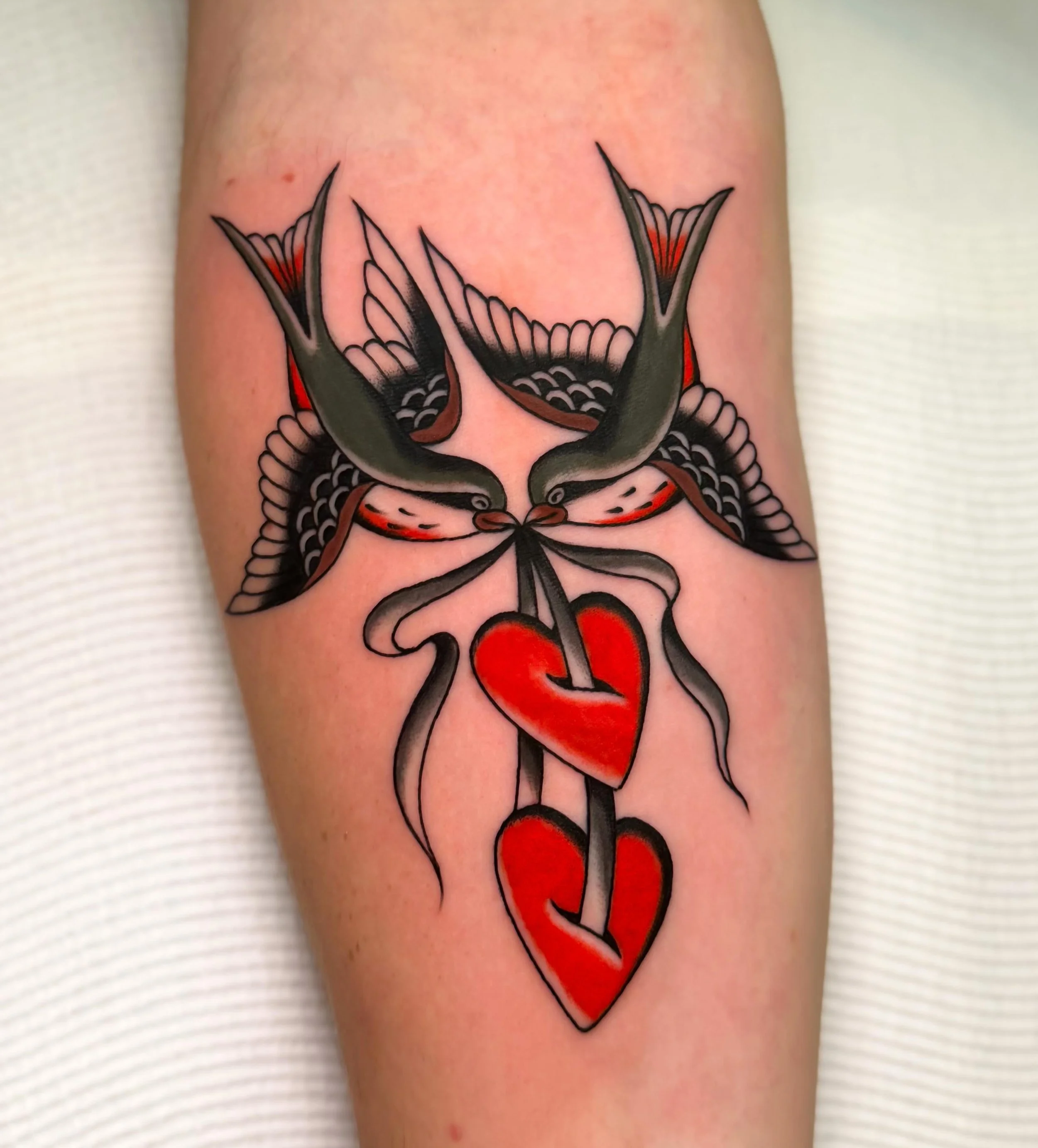 Love birds from a couple weeks ago &hearts;︎♡&hearts;︎ made at @wa.ink.tattoo