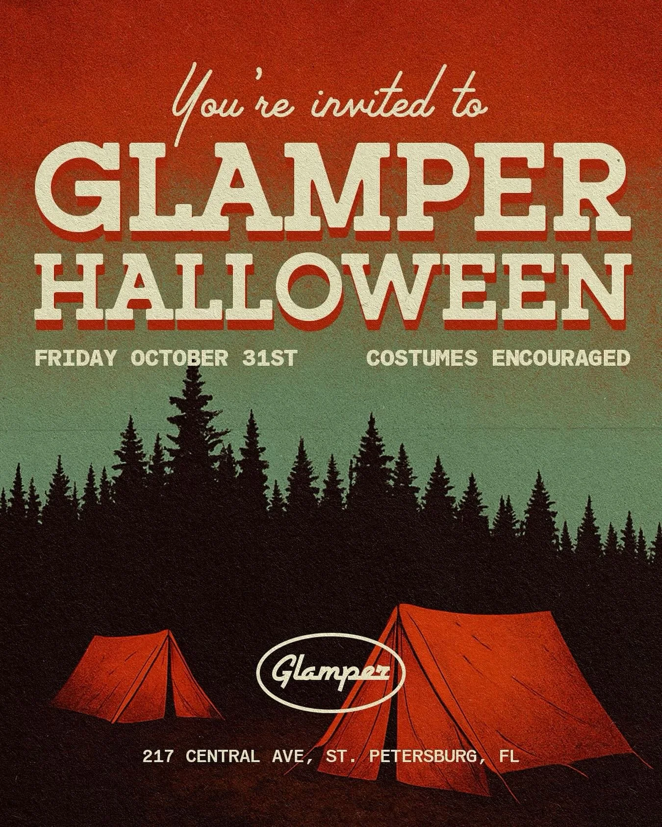 join us under the stars for a hauntingly good time 👻 glamp up, dress up &amp; drink up 🍻🎃
