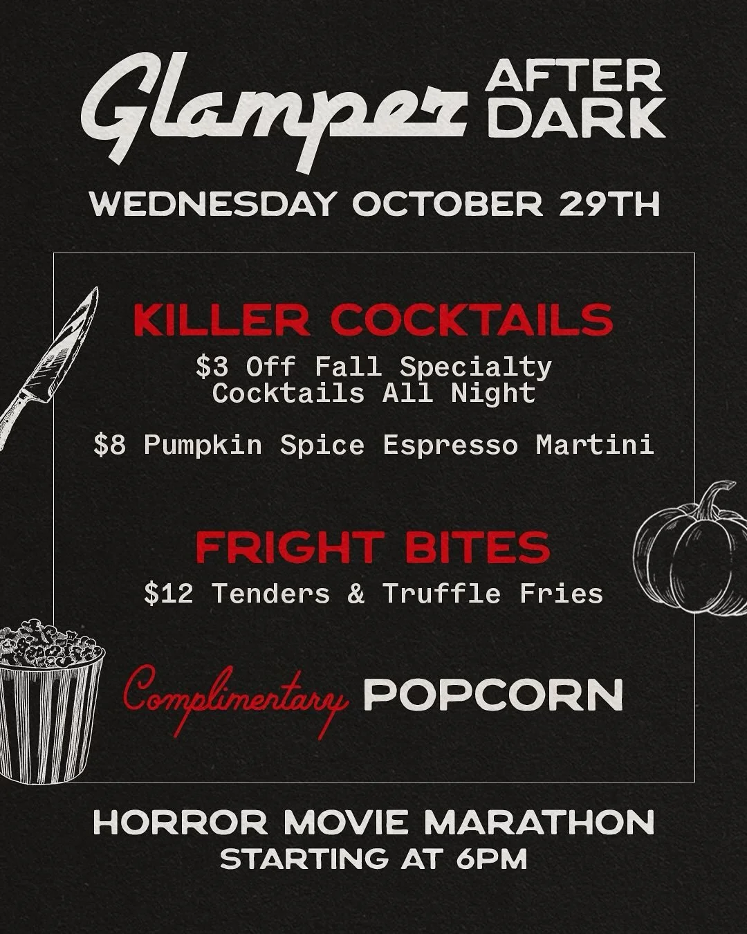 things are getting spooky around the campfire 👻🔥

join us next wednesday for our halloween movie night marathon 🎃🎥🍿