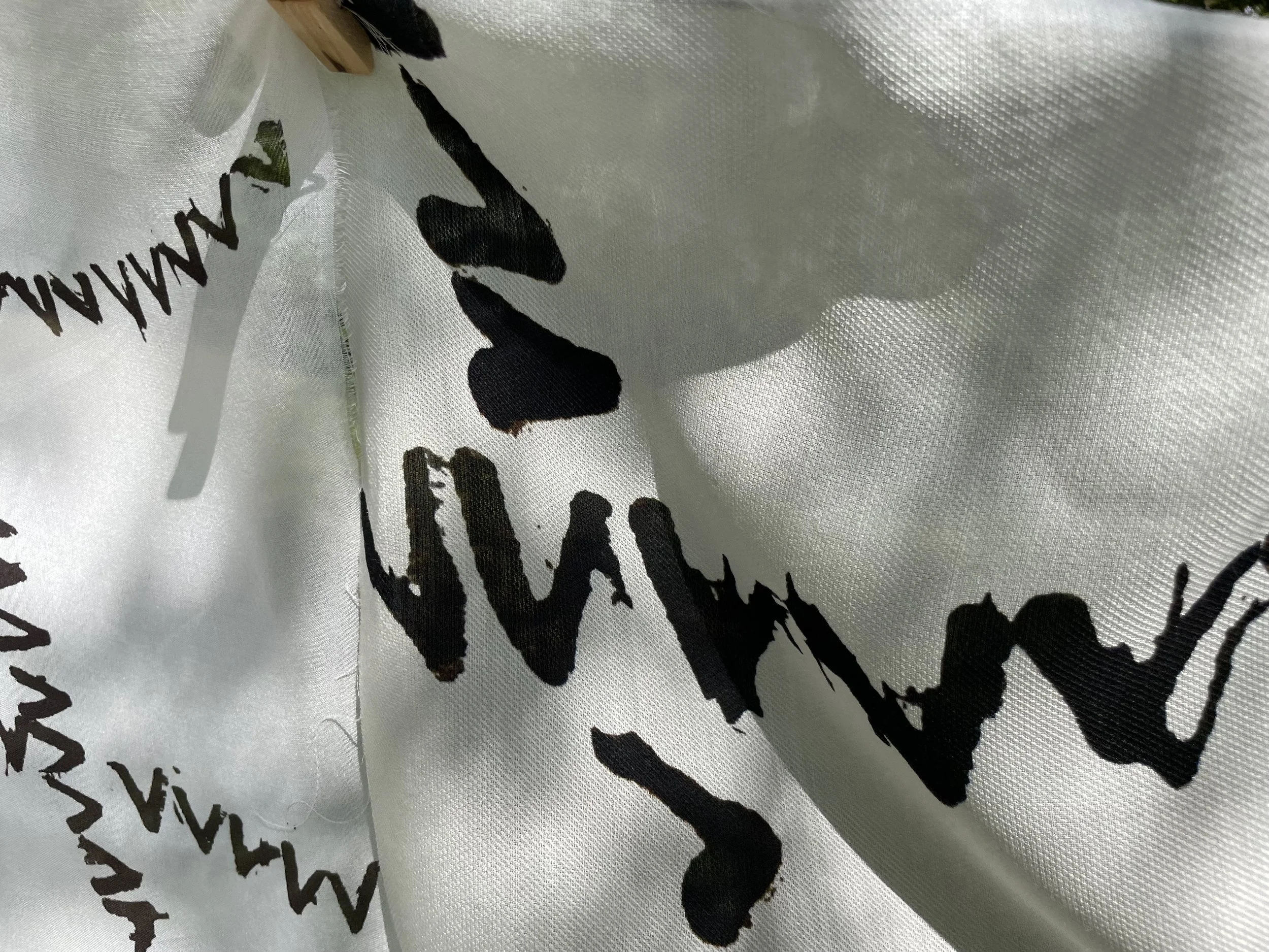 StudioBudgeBudge Sail Stitch, Land & Water pattern design  printed on organic hemp, warm walnut colour..jpeg