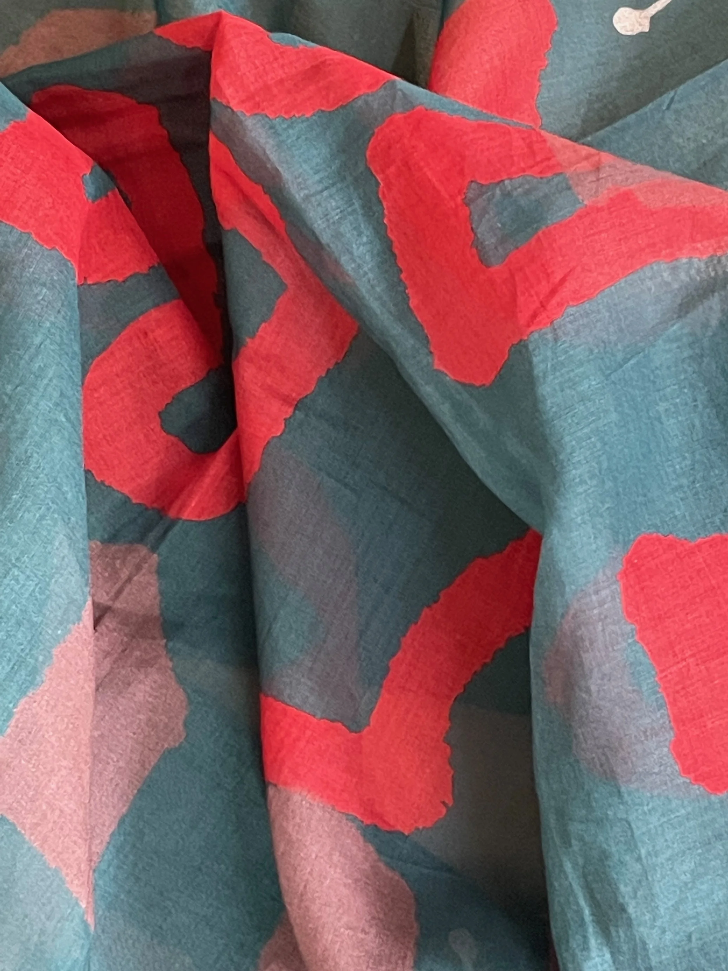 StudioBudgeBudge 'Scarlet' Samarkand fabric design, printed on organic hemp.jpeg