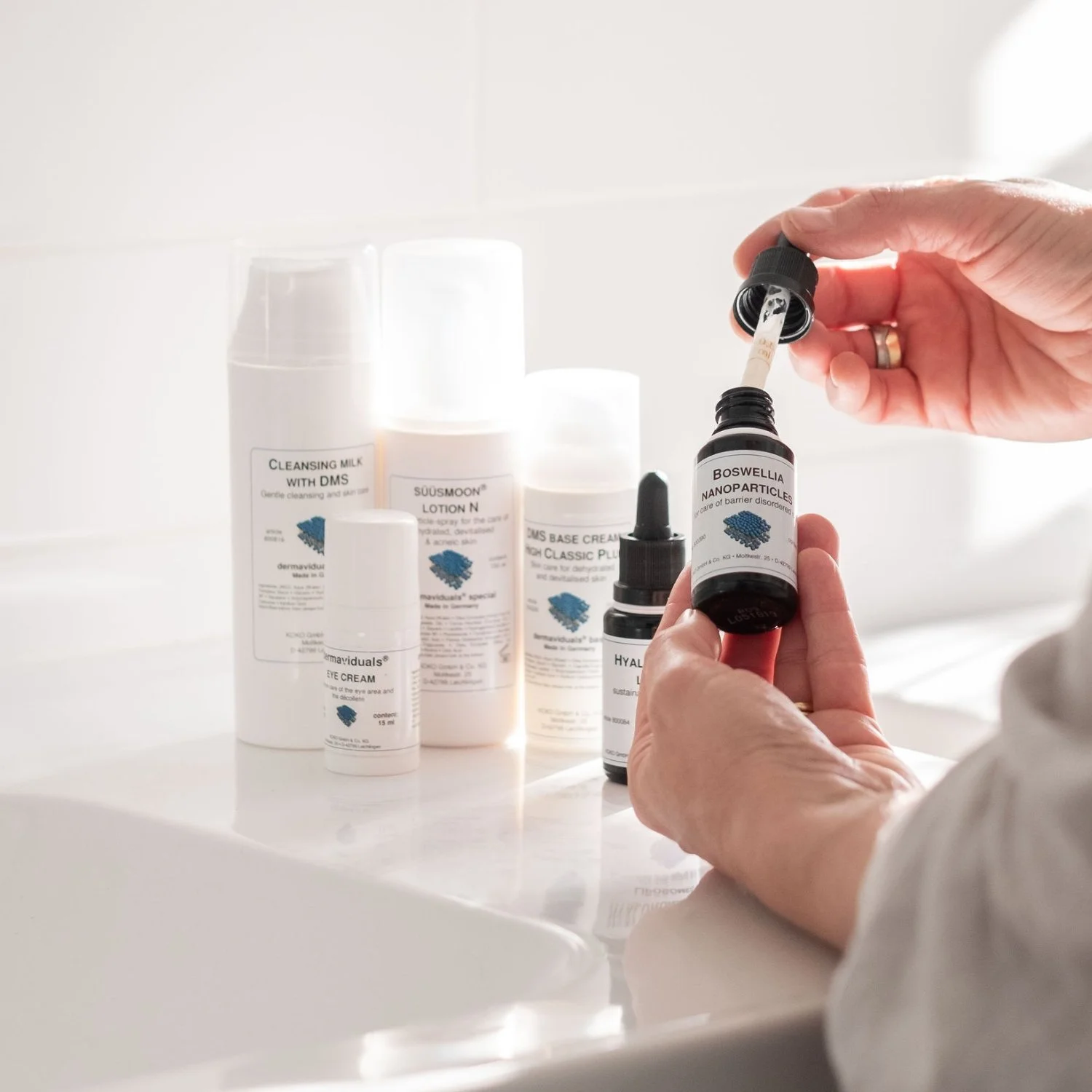 Customised Dermaviduals home care prescription for dry, sensitive menopausal skin
