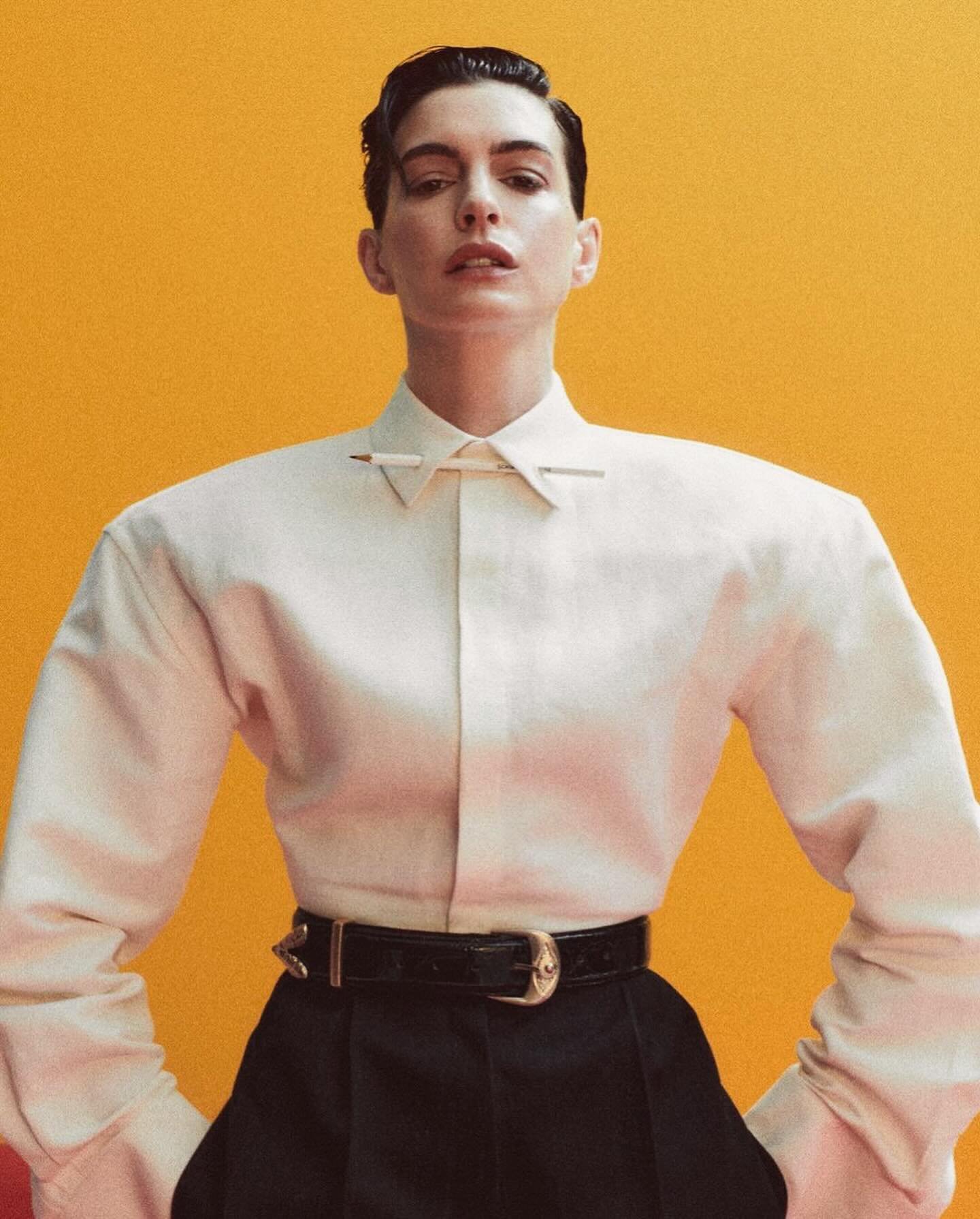 Anne Hathaway may be the first mother to ever father. Putting real credence into the phrase, &ldquo;get you a girl who can do both,&rdquo; Hathaway started in a dual cover His and Hers edition of W Magazine. Thanks to clever styling, she sported an a