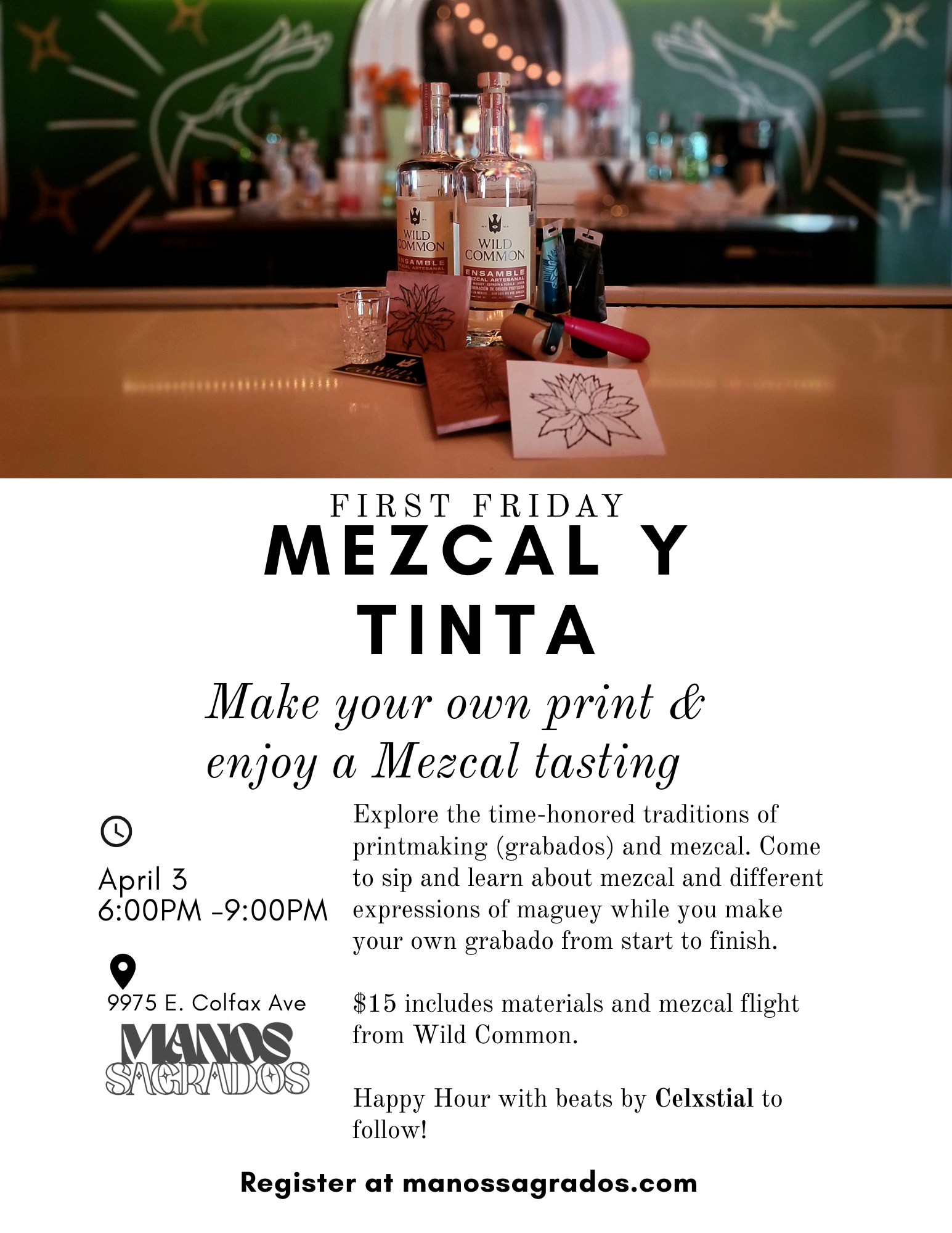 Mezcal Y Tinta: First Fridays at Manos Sagrados