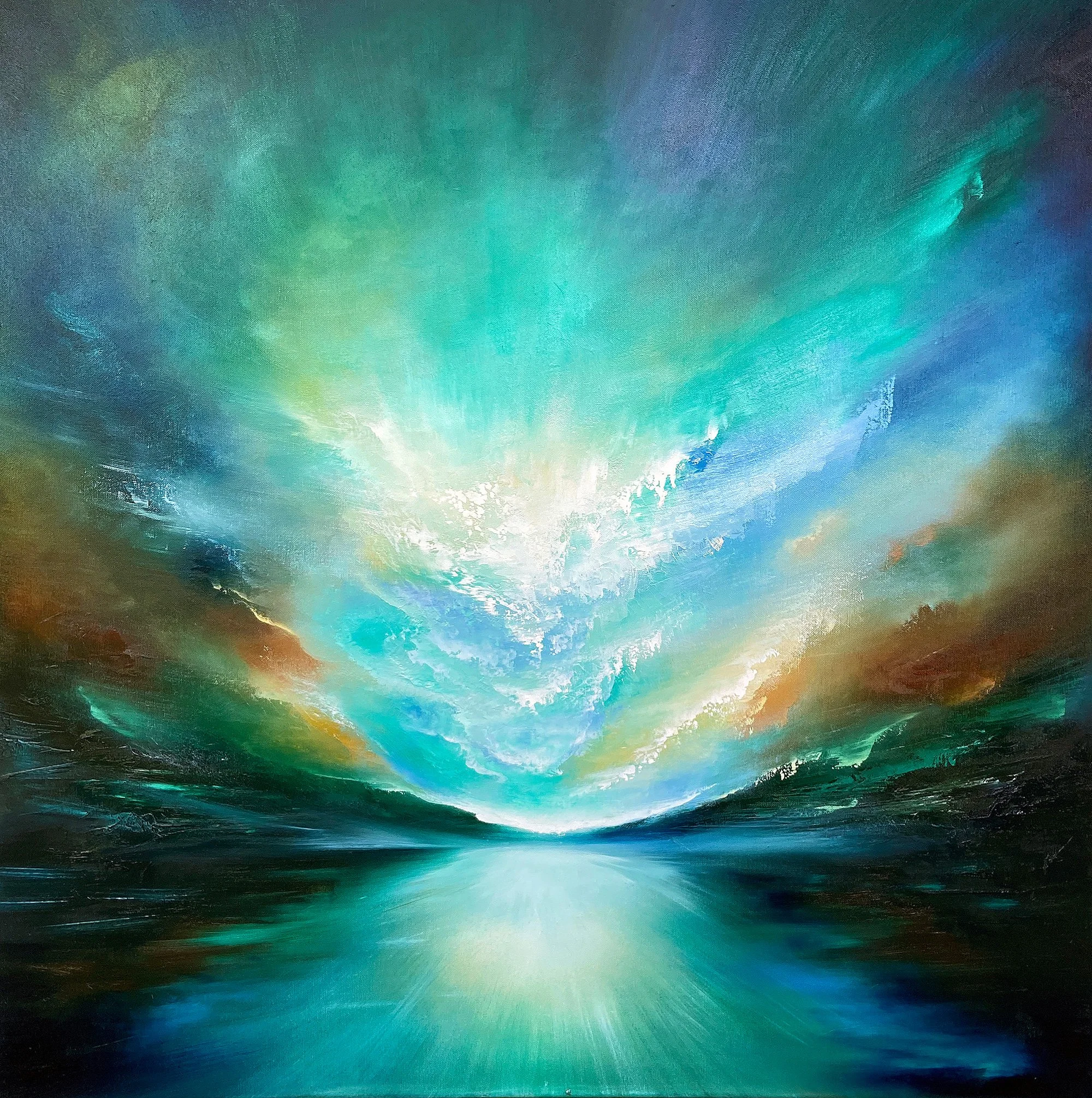 Aquarian Light | Oil on canvas | 90 x 90 x 2 cm | 2023