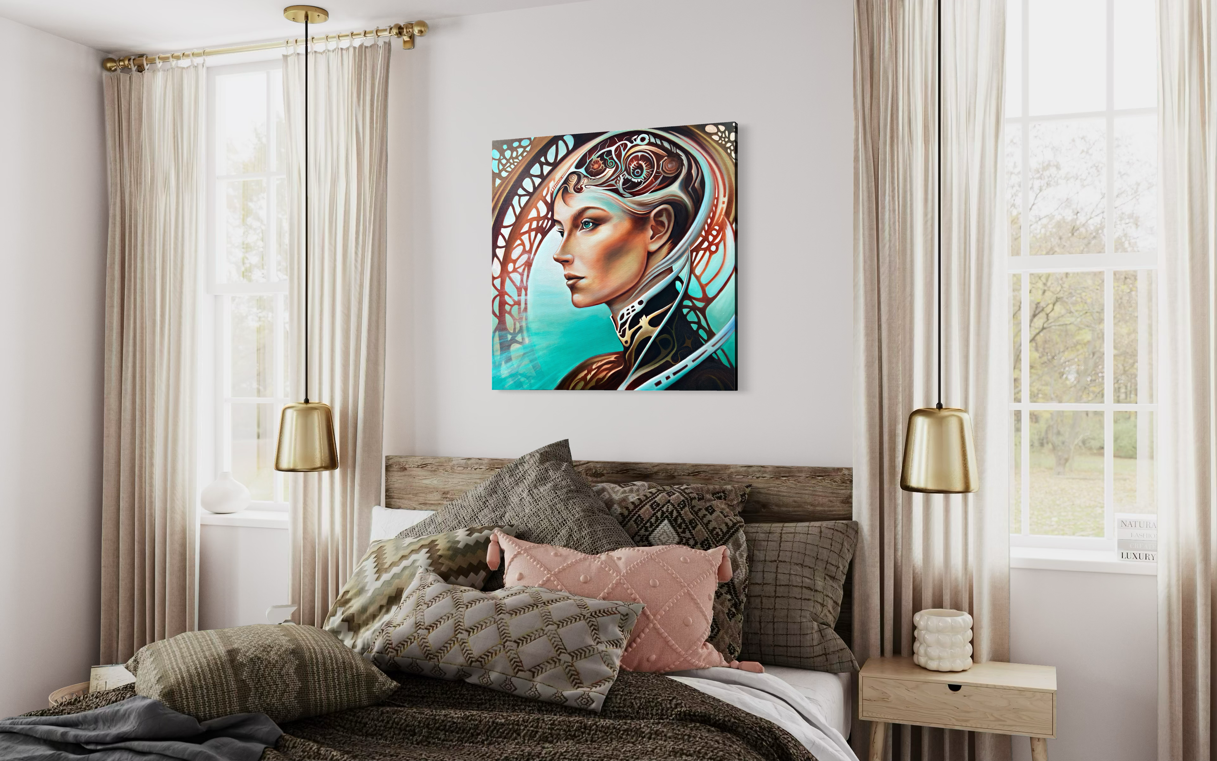 Teqnic Organica | Oil on canvas | 90 x 90 x 4 cm | 2025
