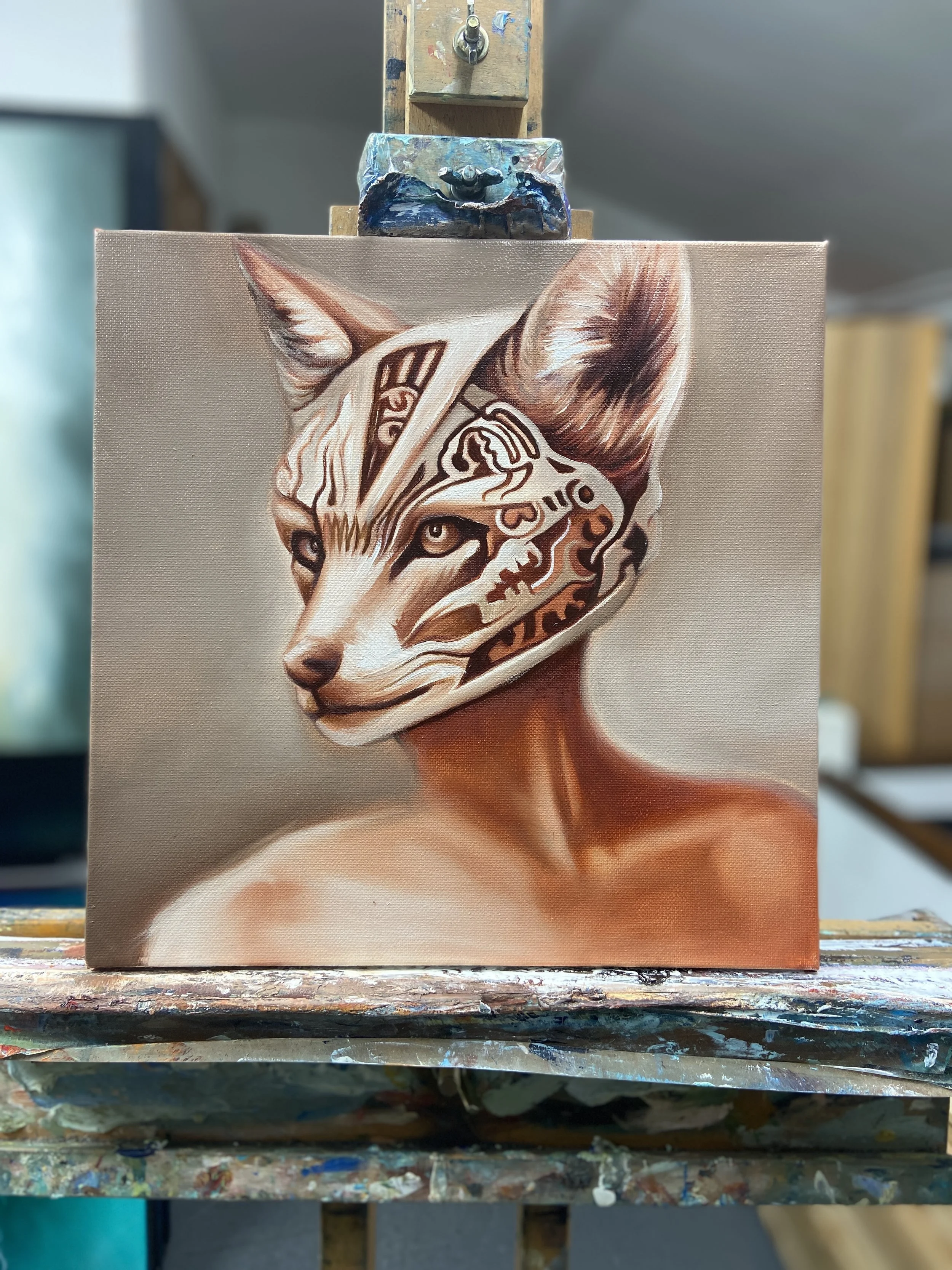 Vixenette | Oil on canvas | 30 x 30 x 2 cm | £495