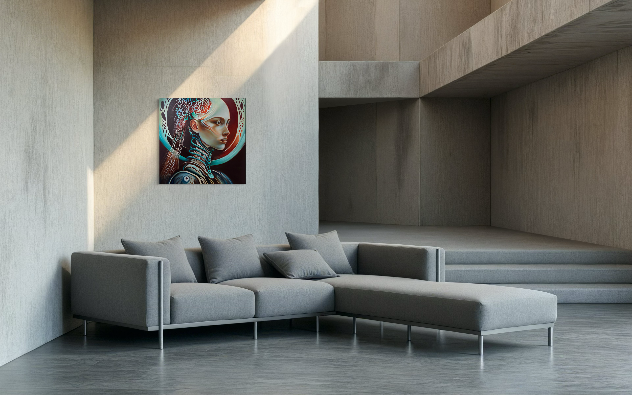 Teqnic Organica 002 | Oil on canvas | 90 x 90 x 4 cm | 2025