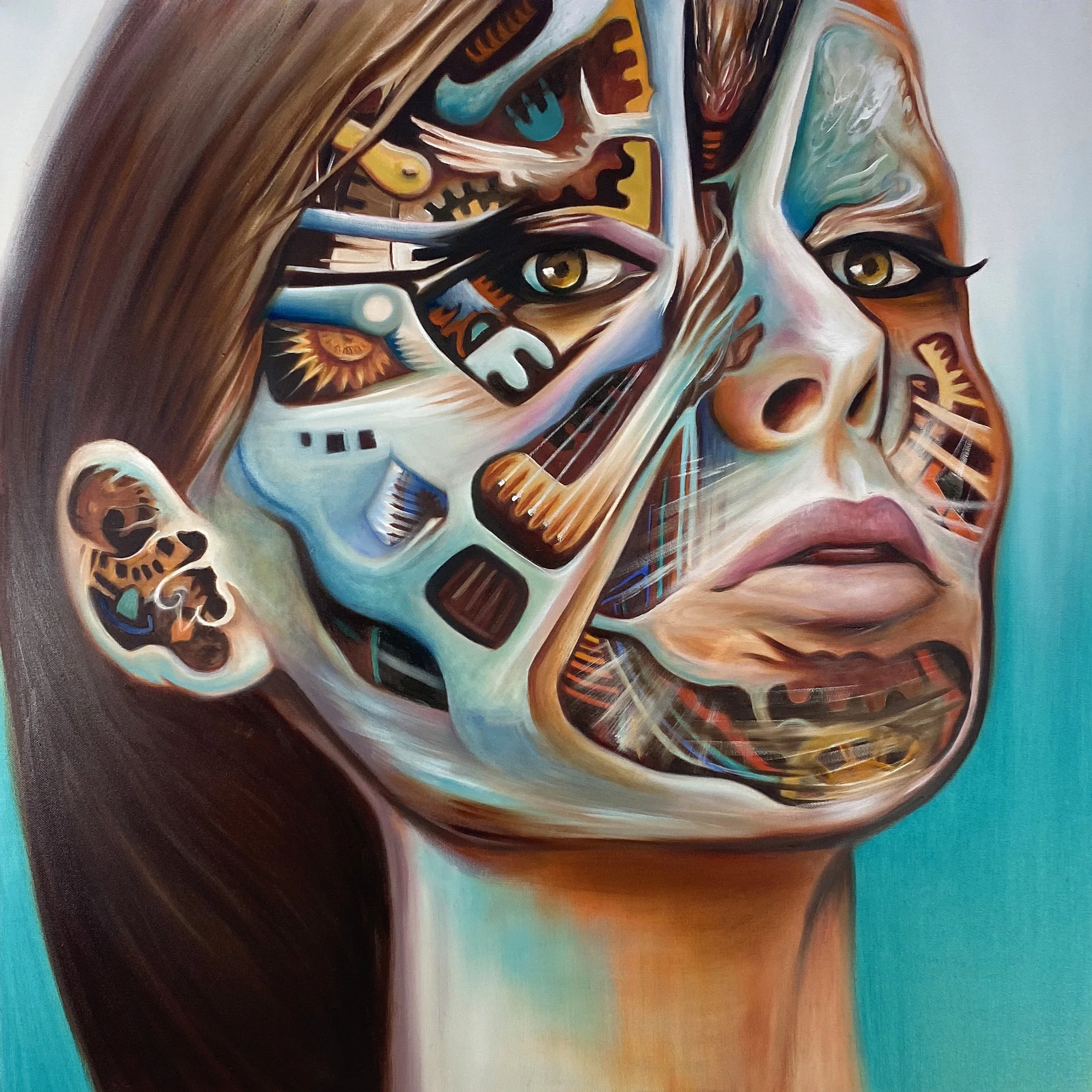 Calliope | Oil on canvas | 90 x 90 x 4 cm | 2021