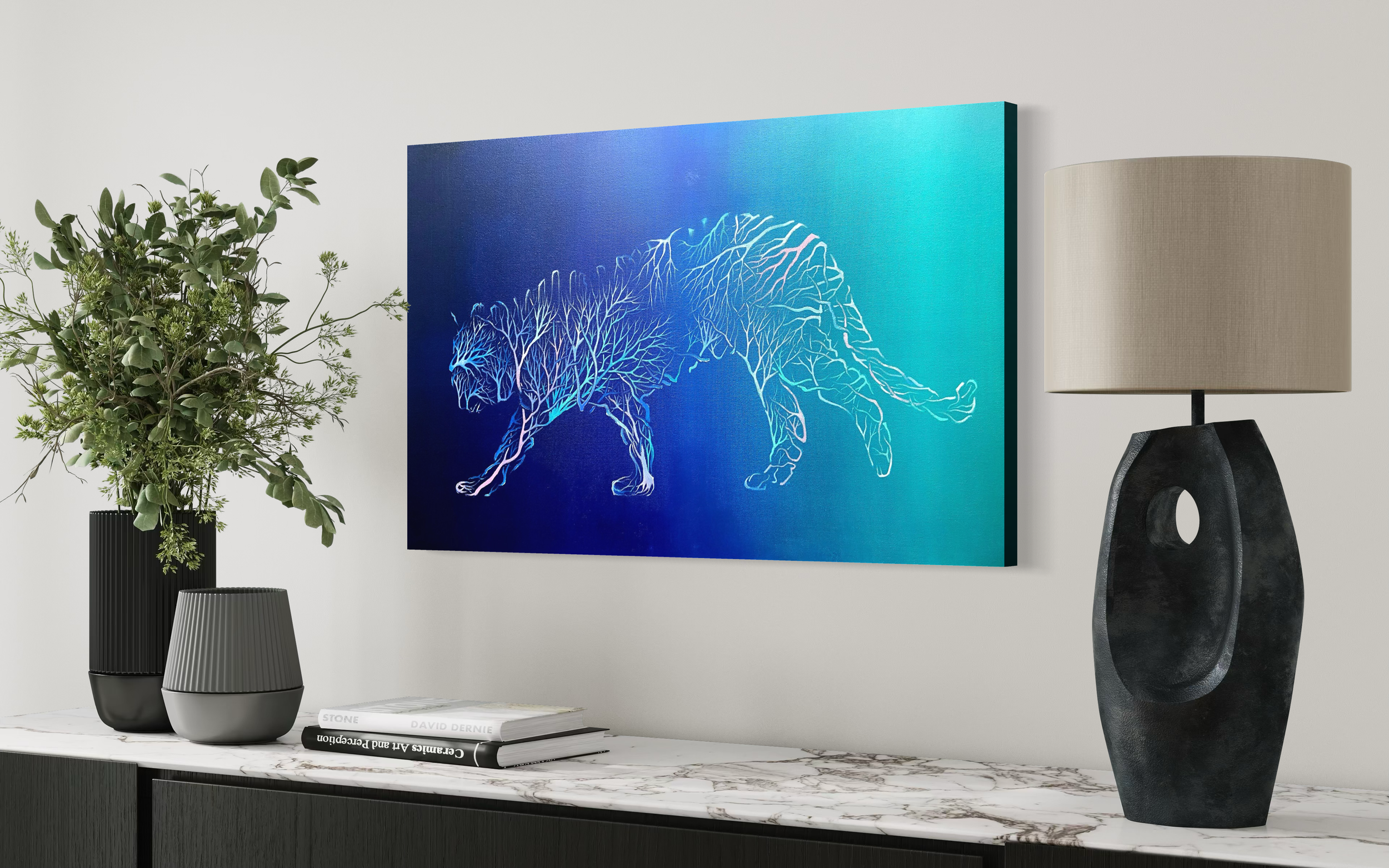 Natura Forma Five (Tiger) | Oil on canvas | 97 x 60 x 4 cm | 2023