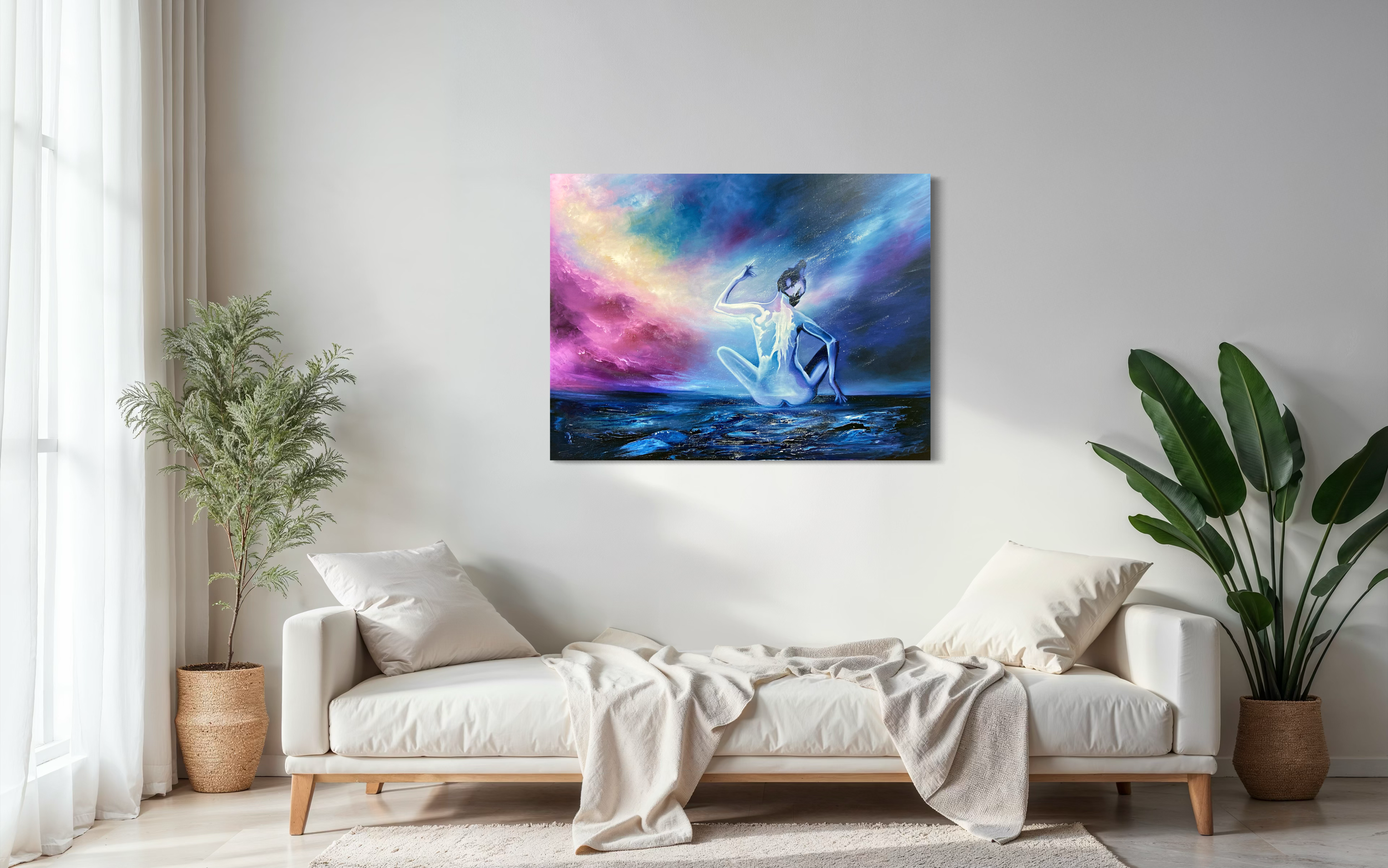 The Tides of Selene | Oil on canvas | 122 x 92 x 4 cm | 2025