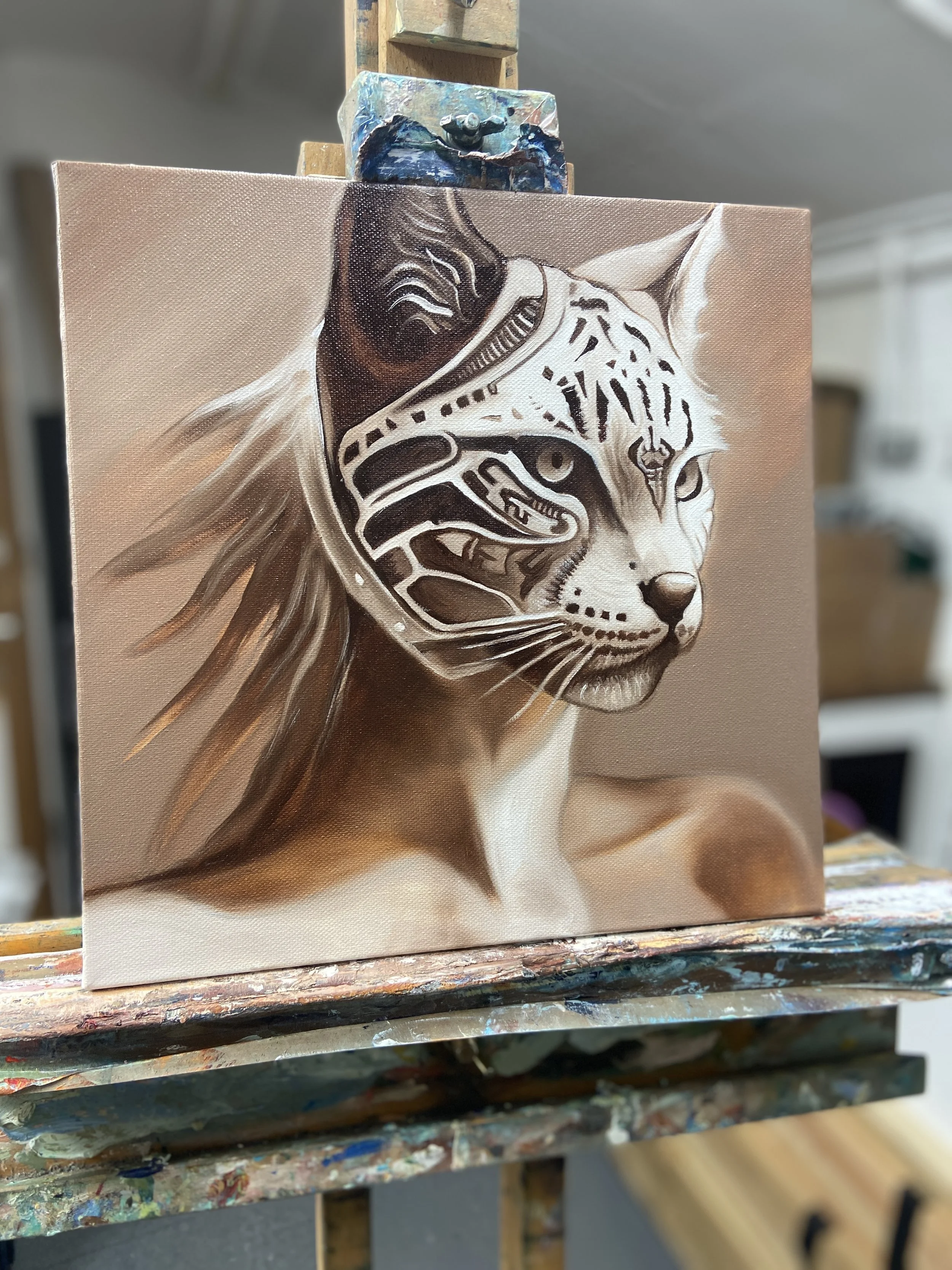 Lynxette | Oil on canvas | 30 x 30 x 2 cm | 2026 | £495