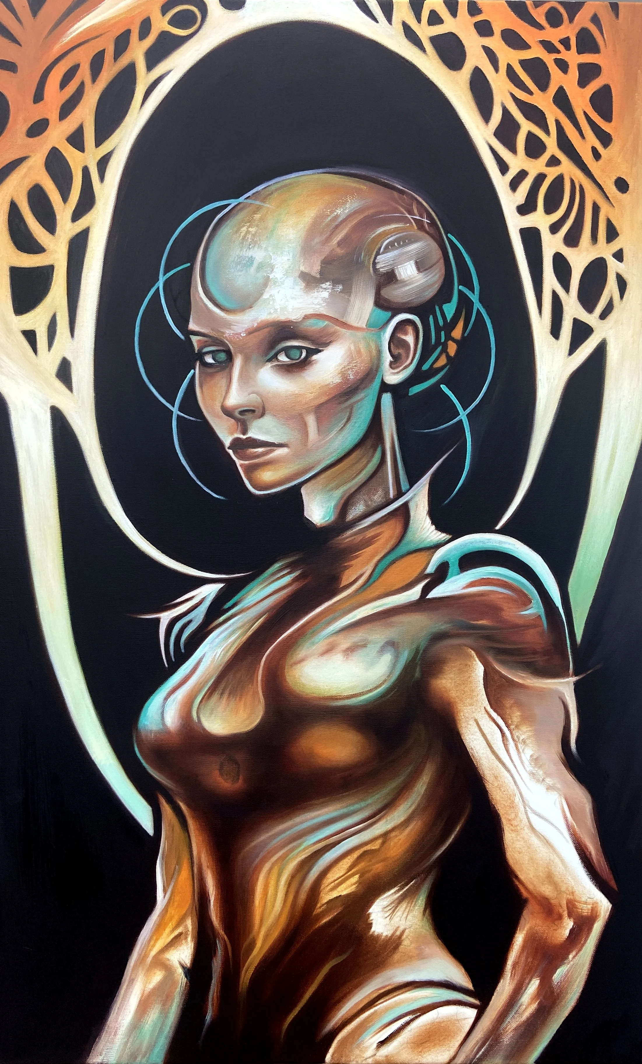 Teqnic Organica 004 | Oil on canvas | 60 x 97 x 4 cm | 2026