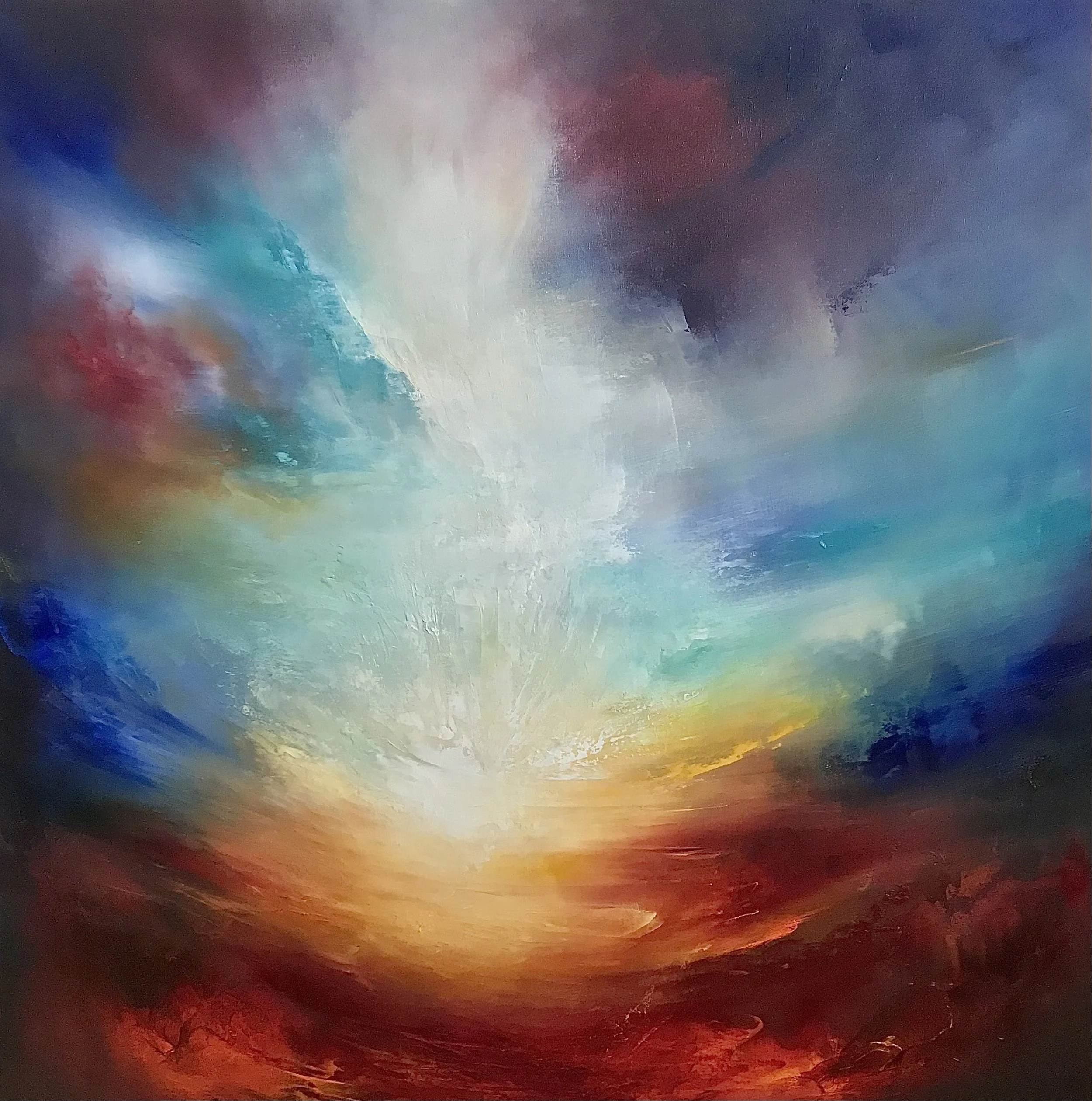 Into Incandescence | Oil on canvas | 100 x 100 cm | 2021