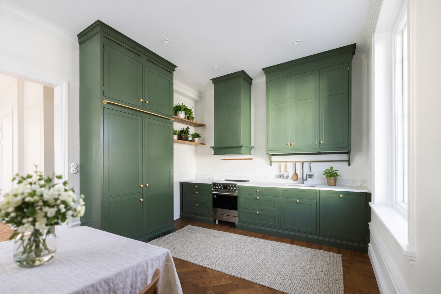 Kök från KVÄNUM på plats i lägenhet 8, huvudbyggnad
