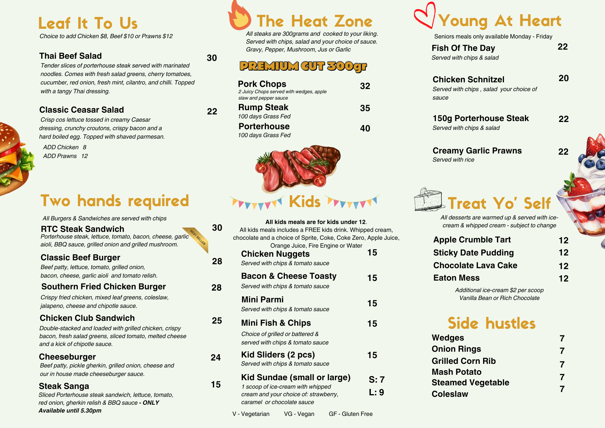 Menu — Round the Corner Bar & Grill