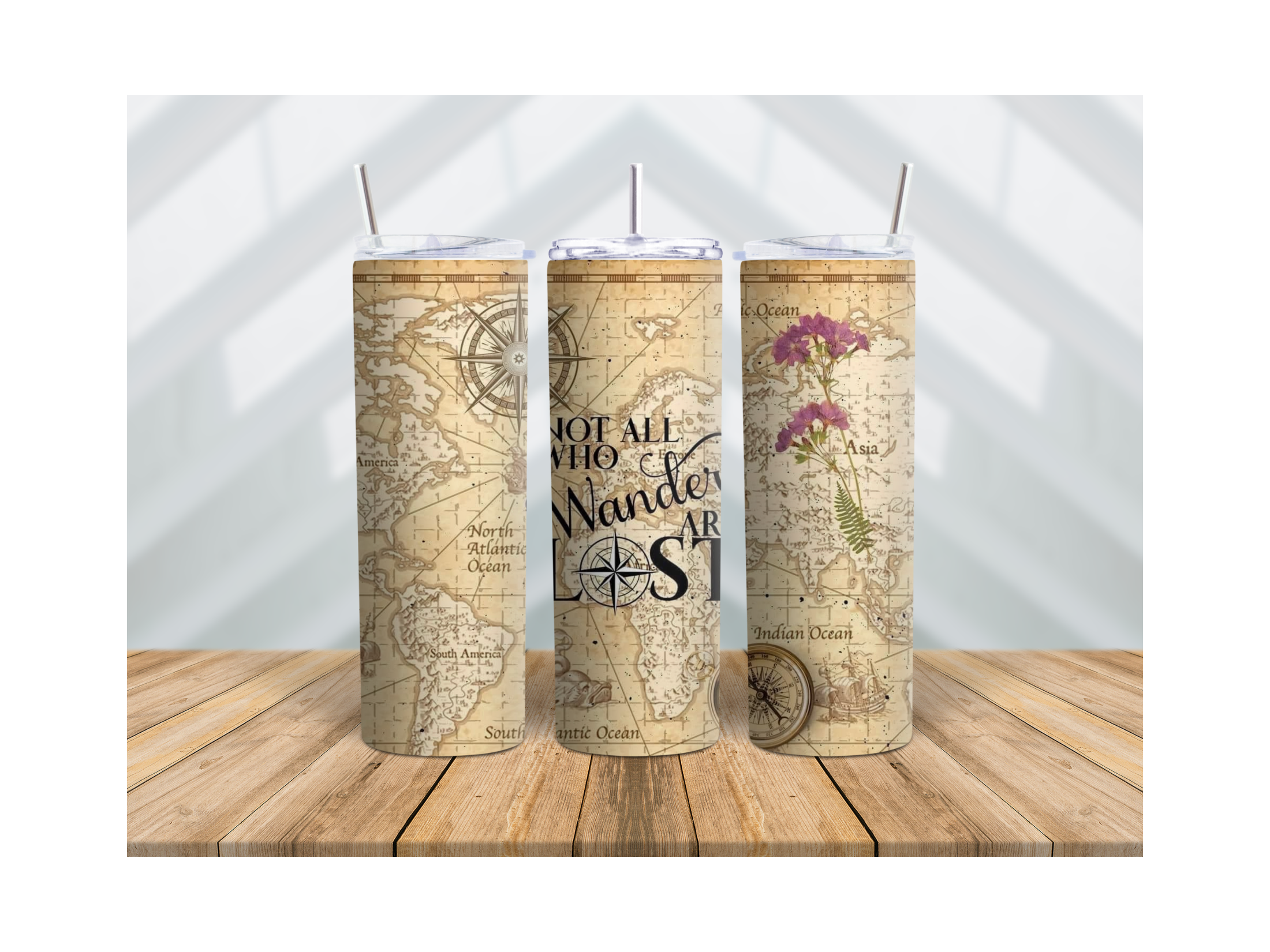 20 oz Tumbler Not All Wanderers Are Lost