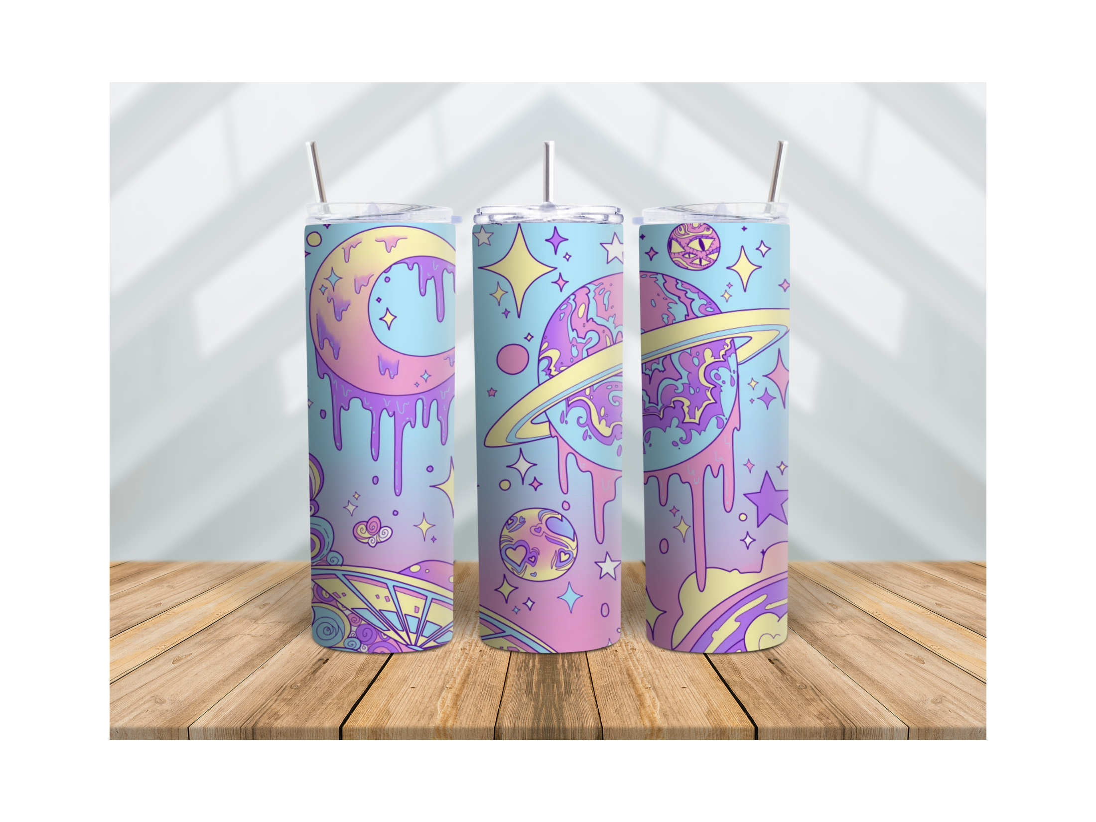 20 oz Tumbler Icecream Planets