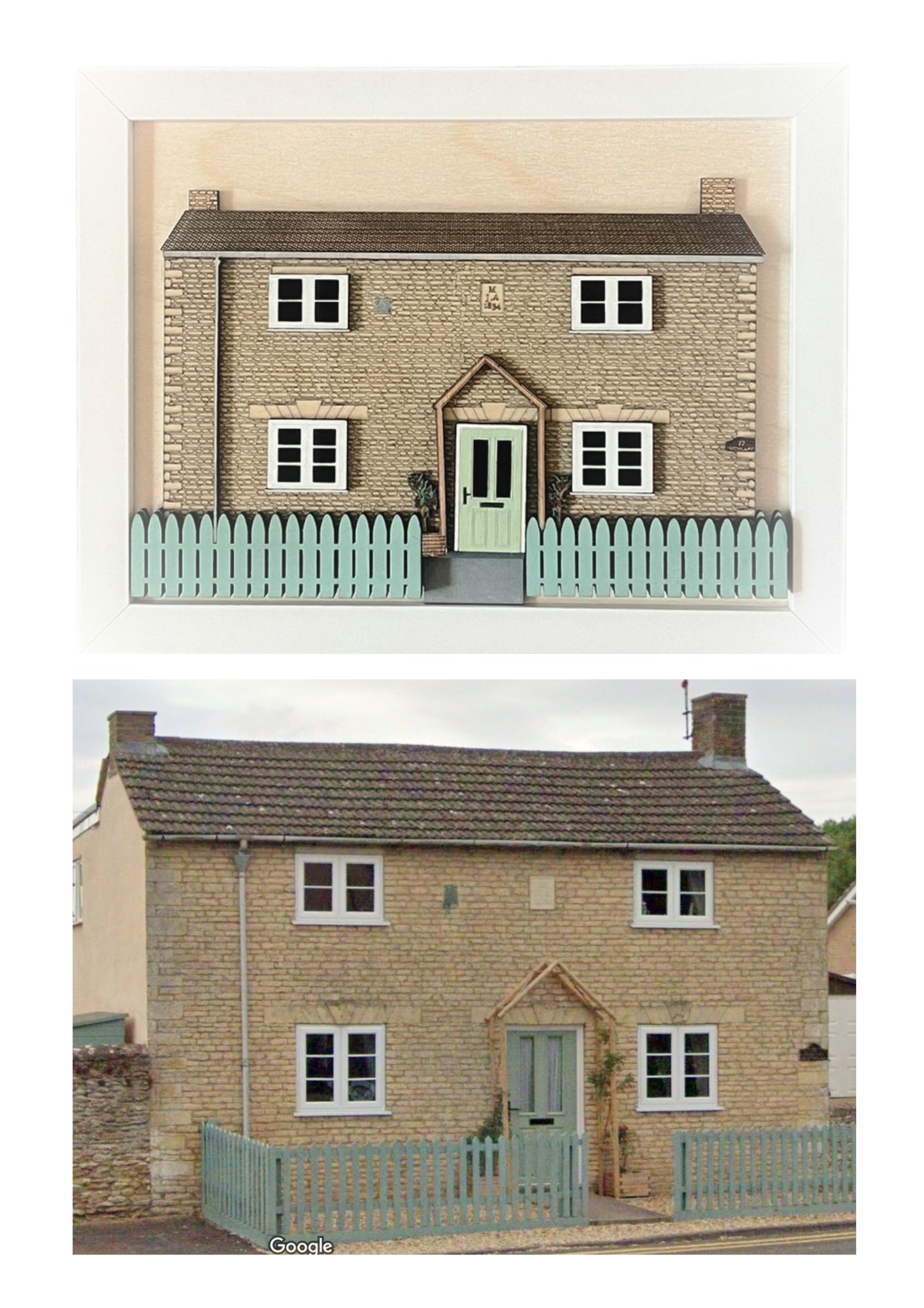 Custom 3D House Portrait from Picture