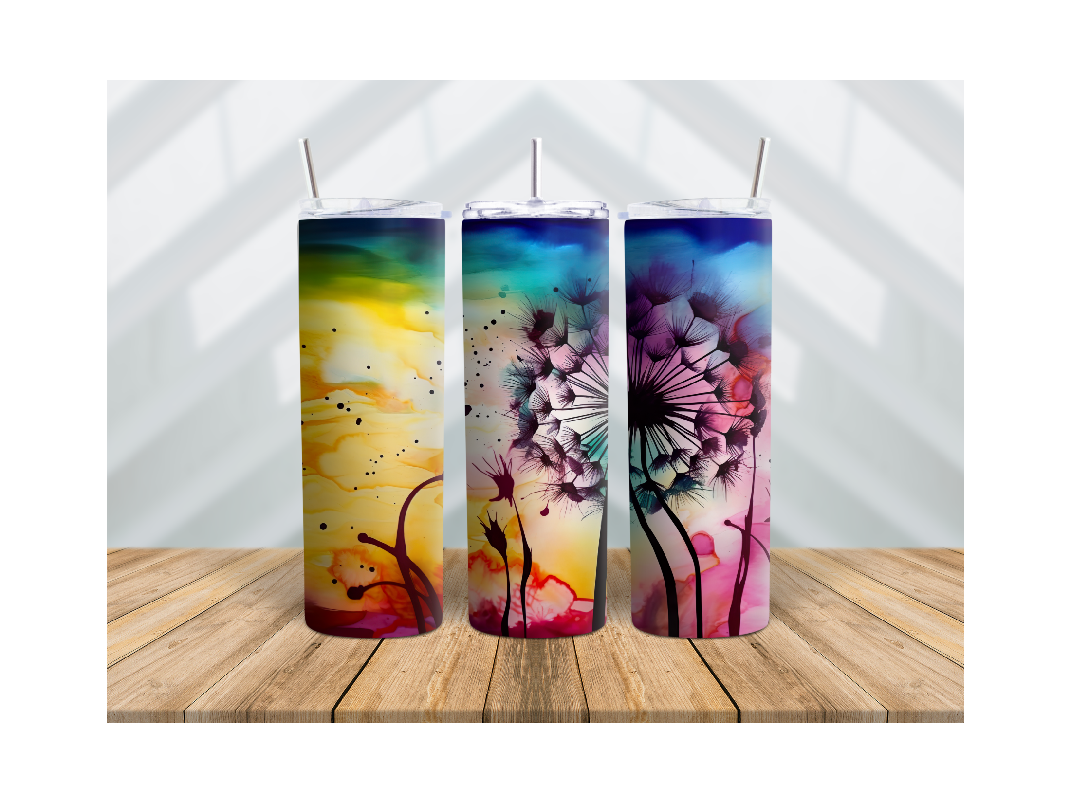 20 oz Tumbler Dandelions